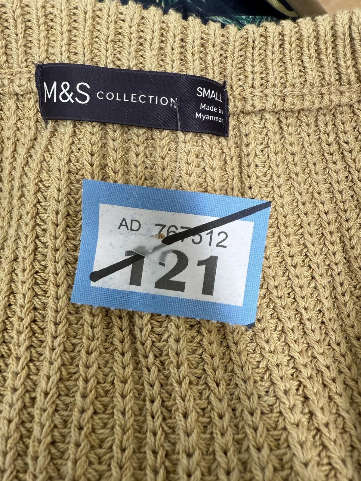 Other M&S Collection Beige Knitted Sweater Vest Size Small Size ONE SIZE - 2 Thumbnail