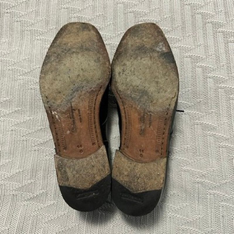 Salvatore Ferragamo Vintage Ferragamo black leather brogue oxfrod loafers Size US 11 / EU 44 - 7 Thumbnail