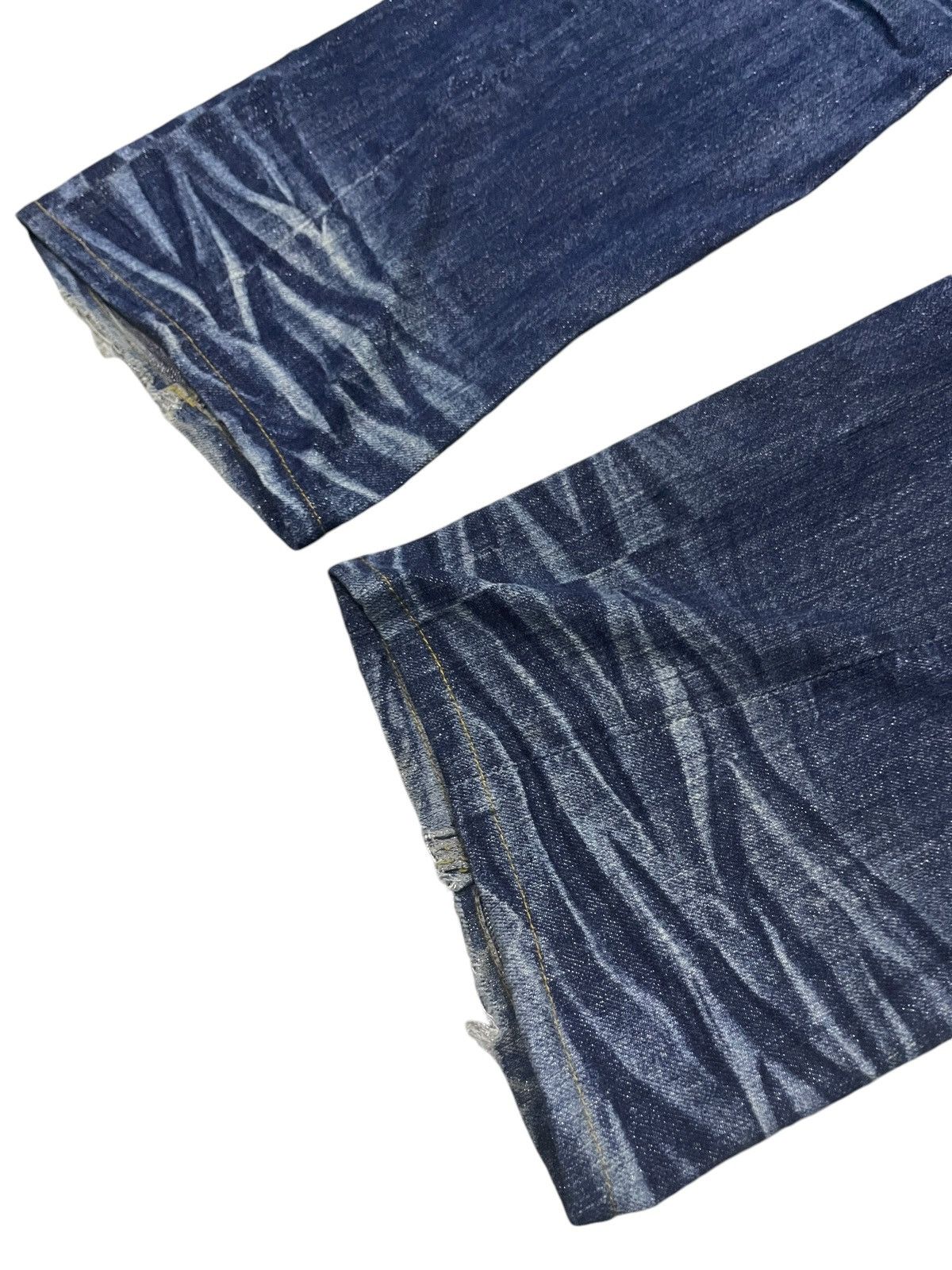 HIDEAWAYS × Hysteric Glamour Hideaways Nicole Heavy Whiskers Shiny Blue Flared Jeans Size US 30 / EU 46 - 6 Thumbnail