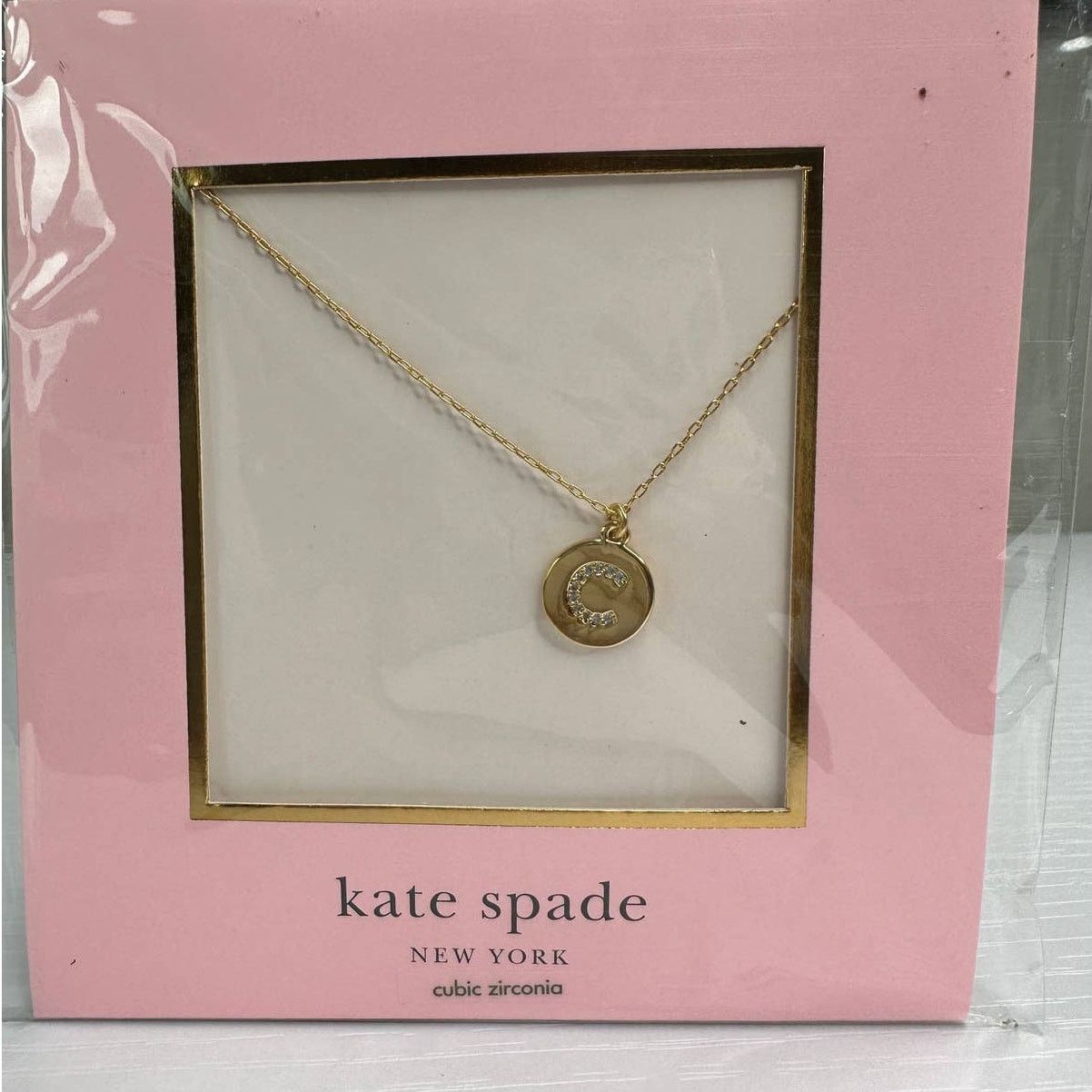 Kate Spade Kate Spade C Initial Pave Initial Mini Pendant Necklace Size ONE SIZE - 2 Thumbnail