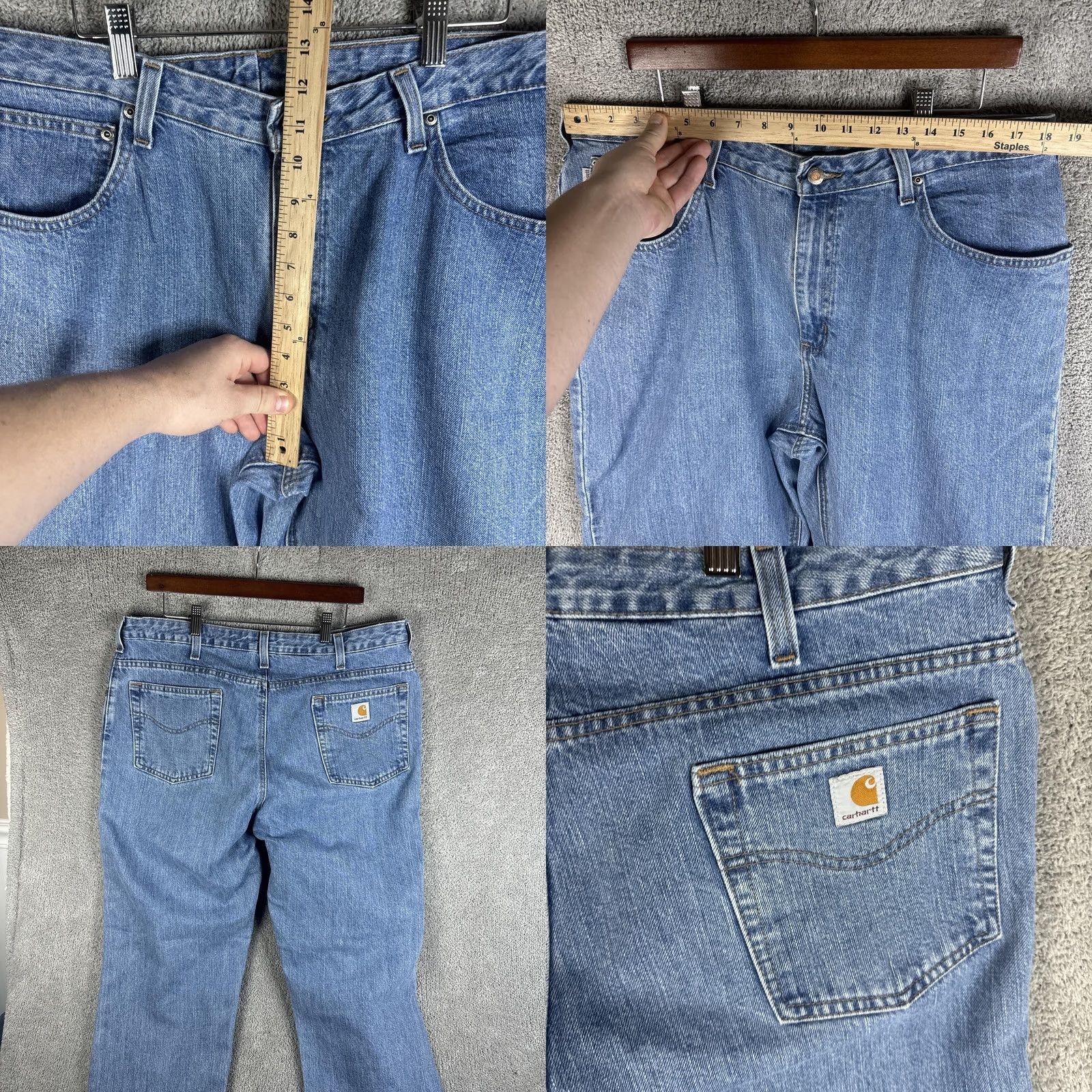 Carhartt Carhartt Jeans Womens 18x30 Blue High Rise Relaxed Fit WB 160 AIO Denim Workwear Jeans Size 40" / US 18 - 8 Thumbnail