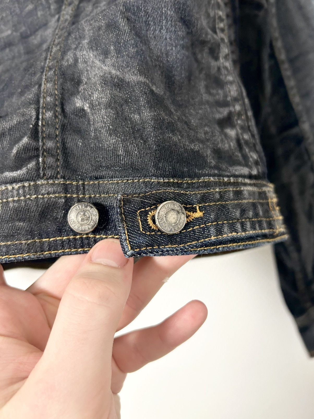 Balmain SS2012 Waxed Denim Jacket Reworked Size US XS / EU 42 / 0 - 5 Thumbnail