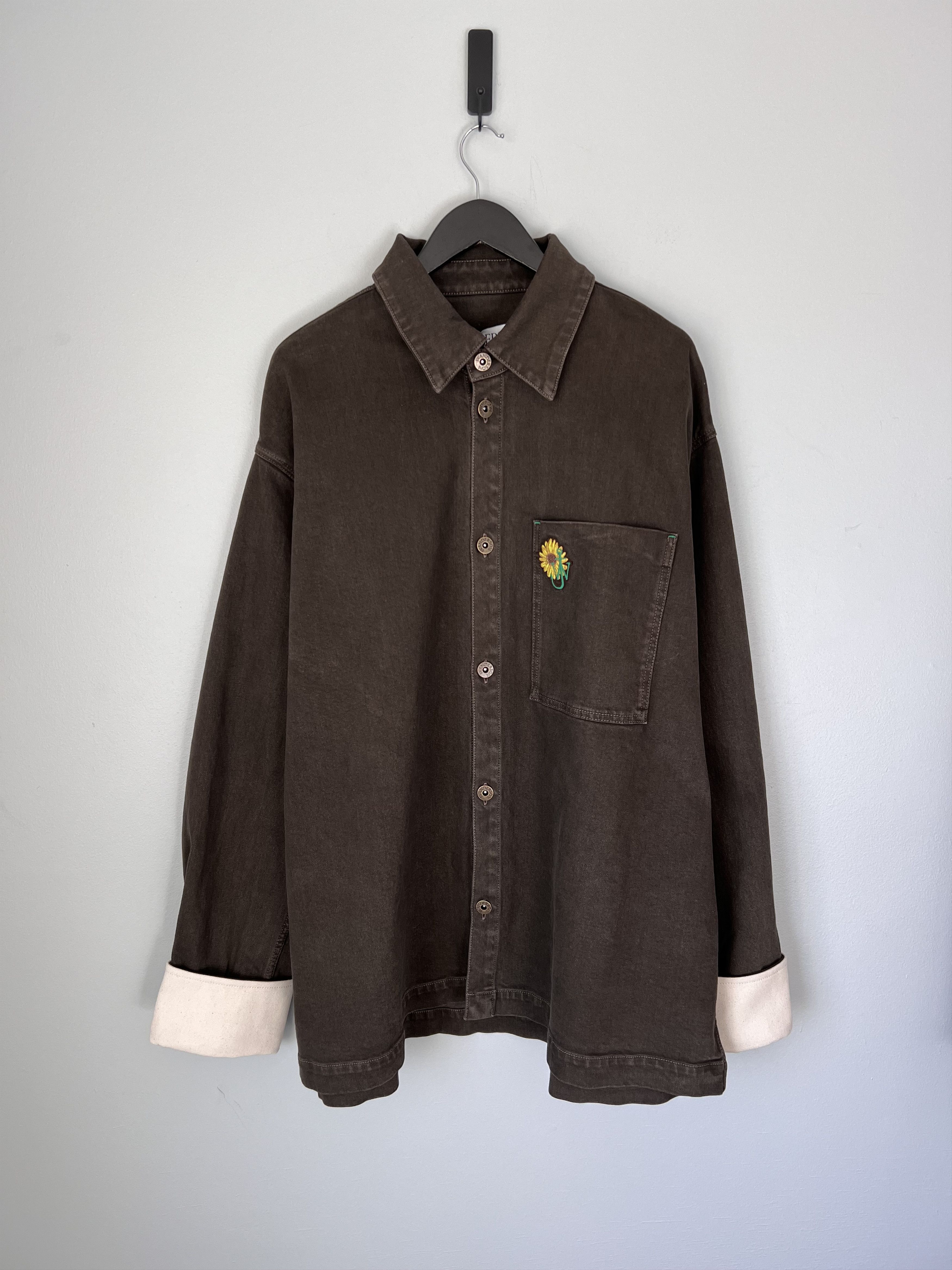 J.W. Anderson Oversized Contrast Cuff Denim Shirt
