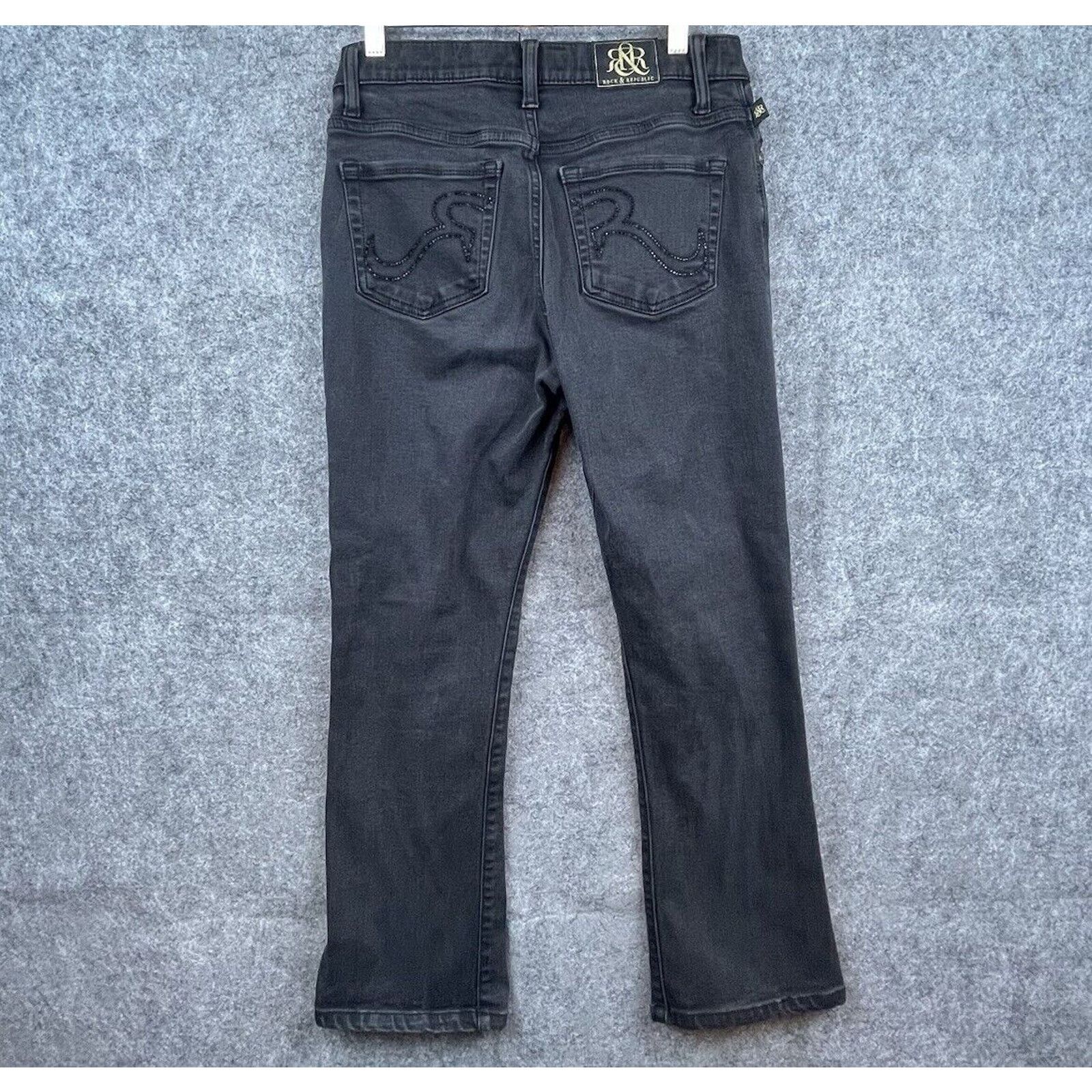 Rock & Republic Rock & Republic Jeans Womens 10 Black Kendra Curvy Bootcut Size 32" / US 10 / IT 46 - 1 Thumbnail
