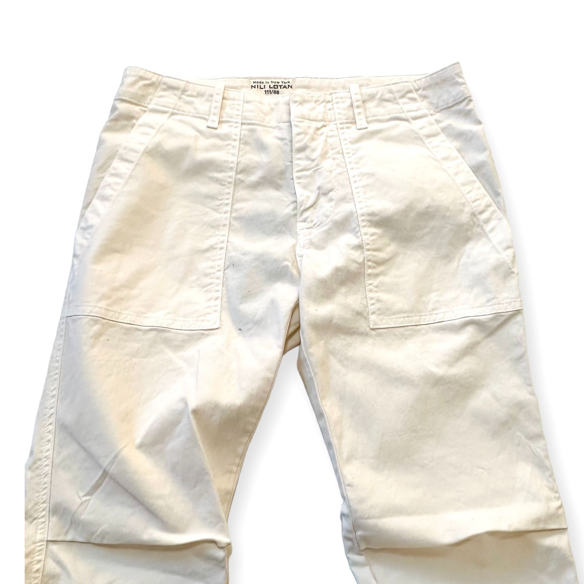 Nili Lotan Nili Lotan Cropped Military Pants, Eggshell, Size 0, Ankle Z Size 25" / US 0 / IT 36 - 7 Thumbnail