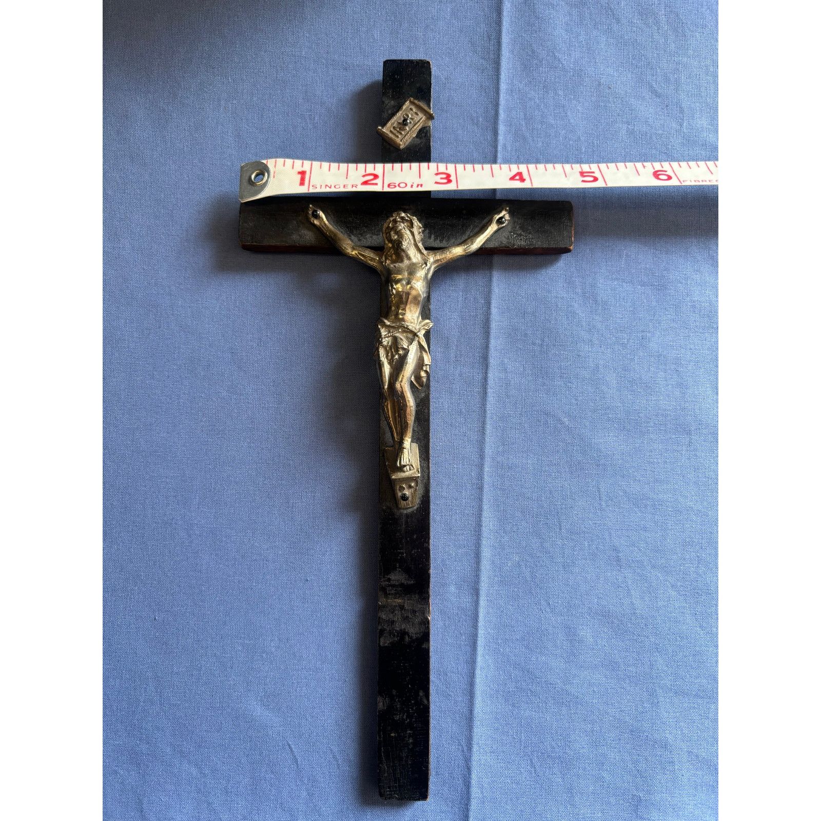 Other Vintage Wood Metal Cross Crucifixion of Jesus Christ Size ONE SIZE - 4 Thumbnail