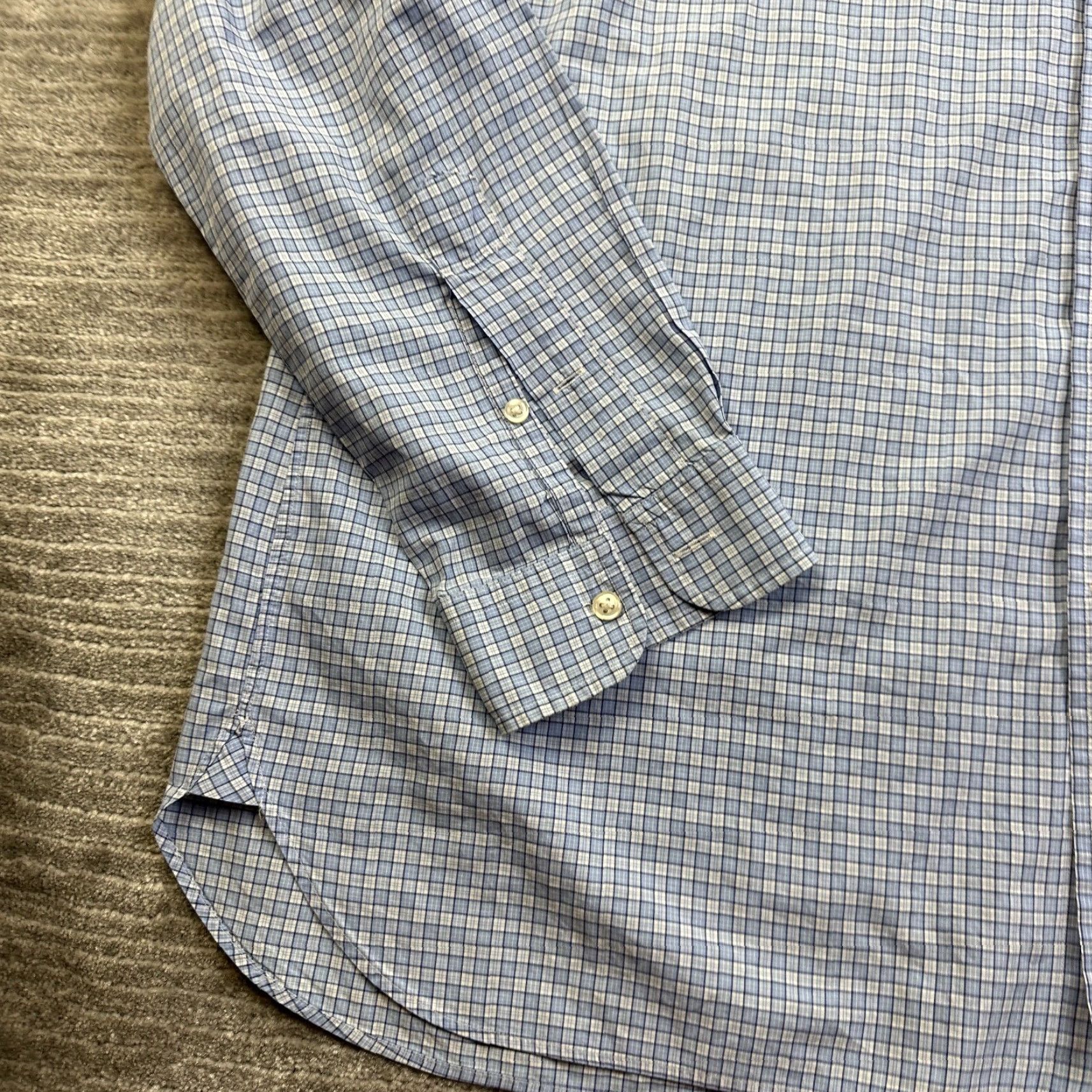 Ralph Lauren Ralph Lauren Shirt Mens 17 43 Blue Check Button-Up Pony Long Sleeve Casual Business Size US XL / EU 56 / 4 - 5 Thumbnail
