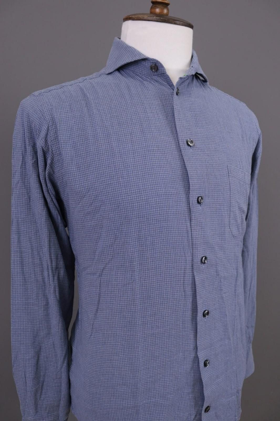 Eton Eton Slim Blue Chelsea Check Shirt Size 40 / 15 3/4 Size US M / EU 48-50 / 2 - 7 Thumbnail