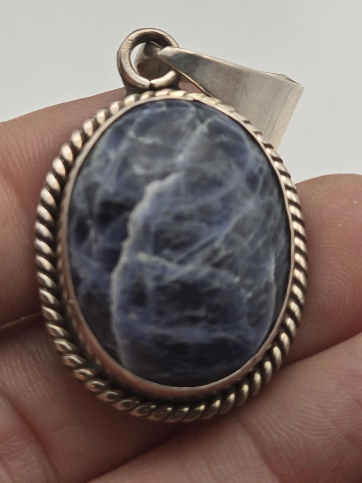 Other Vtg Taxco Mexico Sterling Silver Sodalite Earrings Pendant Size ONE SIZE - 5 Thumbnail