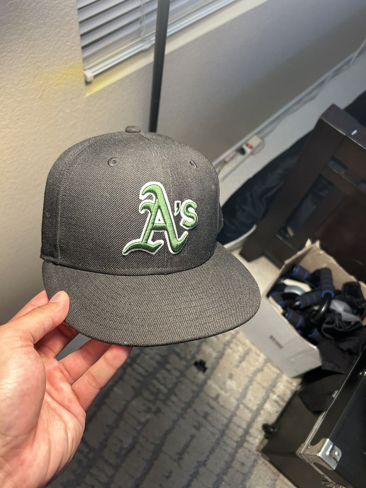 New Era Black A’s fitted Size 34 - 1 Thumbnail