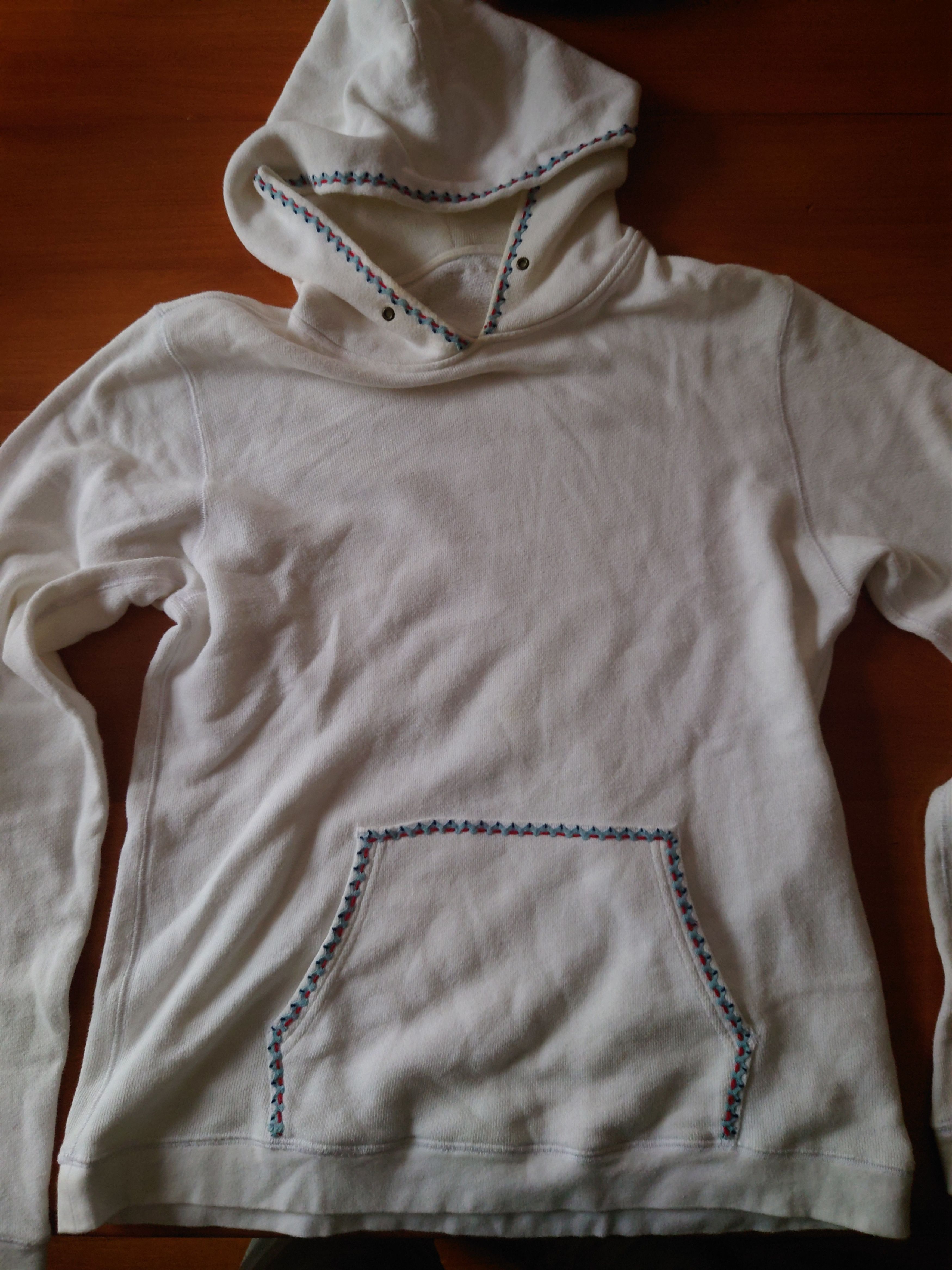 Image of Visvim Embroidered Hoodie in White, Men's (Size Small)