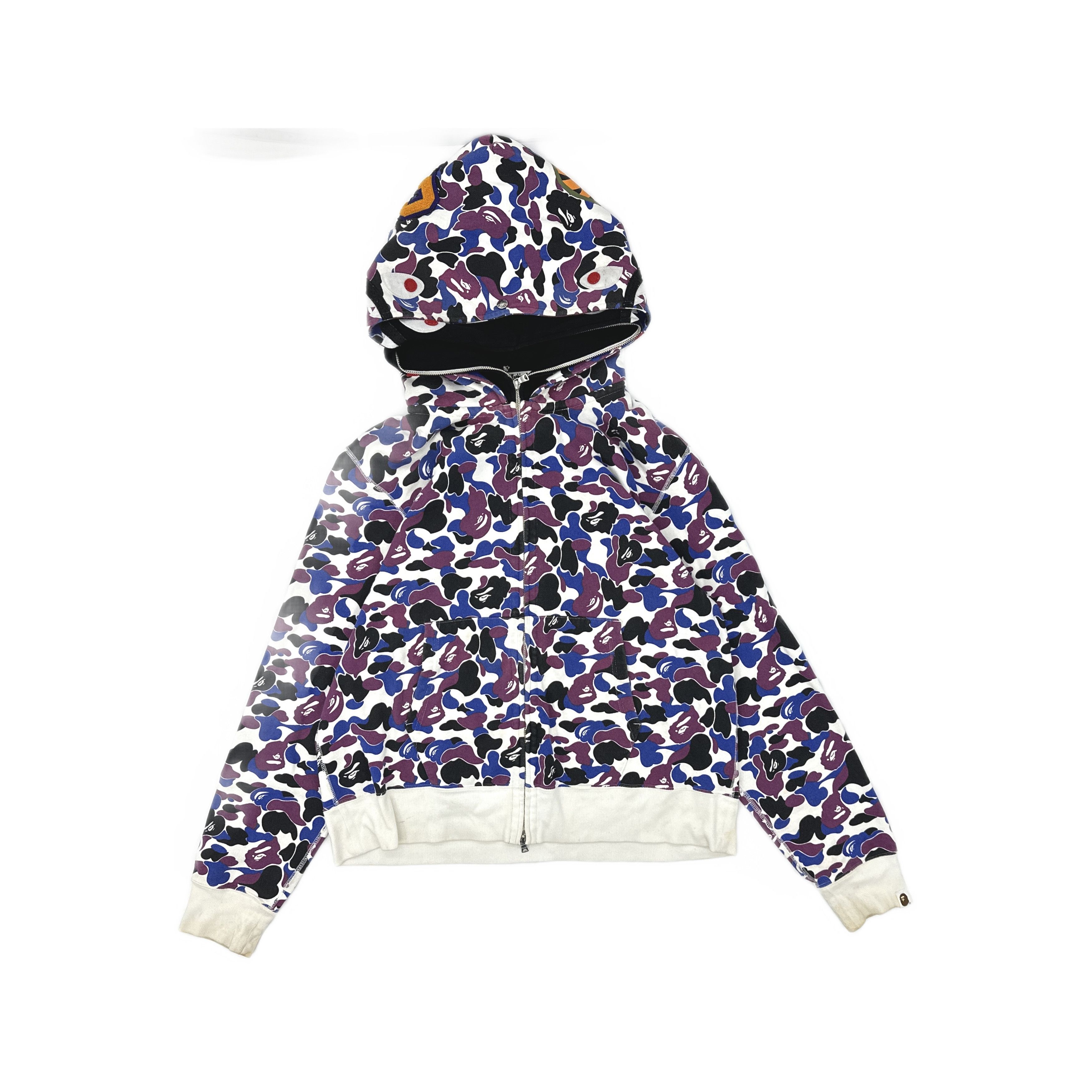 Bape A BATHING APE Shark Camo Full Zip Hoodie Size XL Size US XL / EU 56 / 4 - 1 Thumbnail