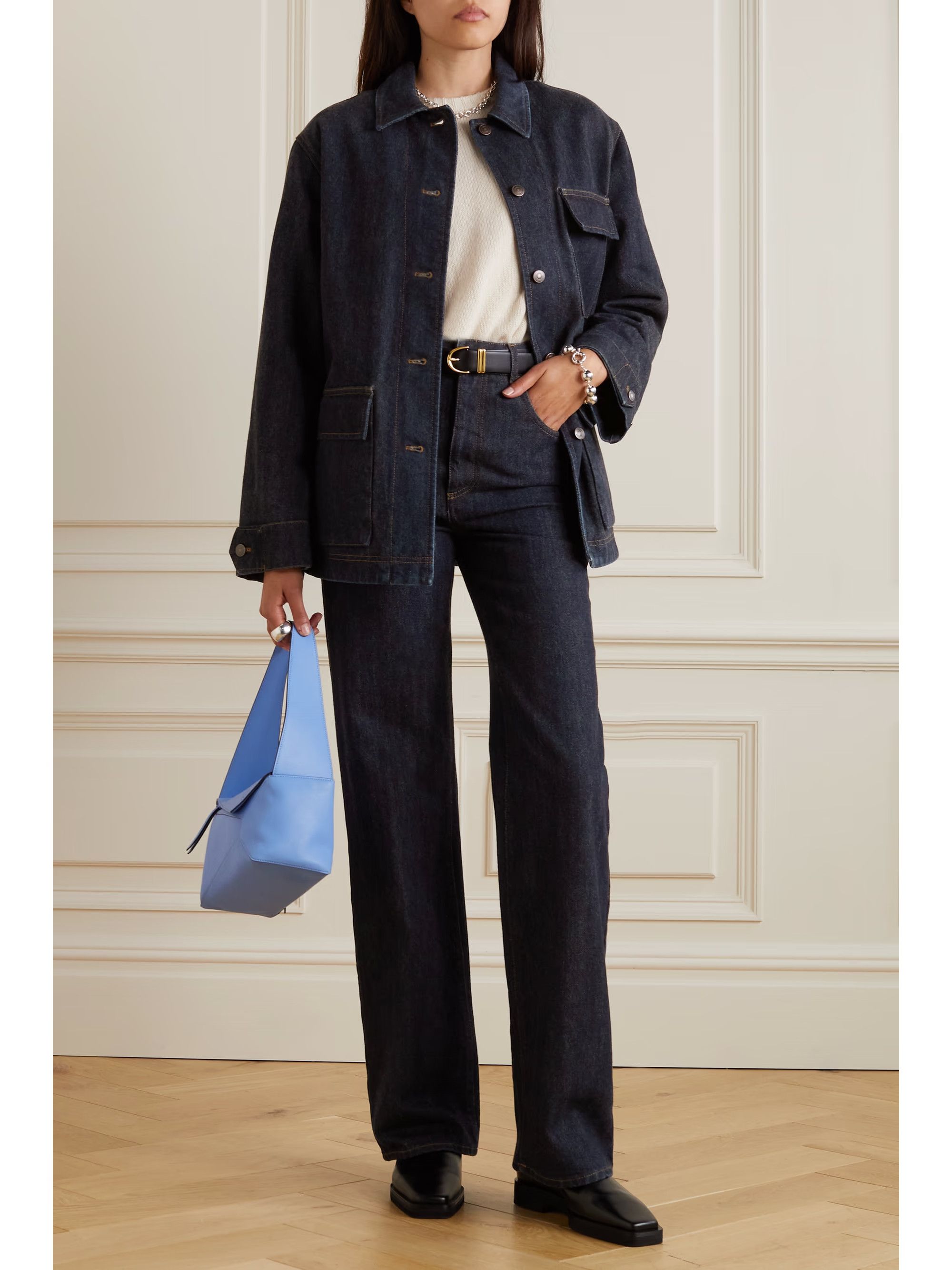 Loro Piana o1srvl11e0924 Denim Jacket in Navy Blue Size XXL / US 16-18 / IT 52-54 - 2 Thumbnail
