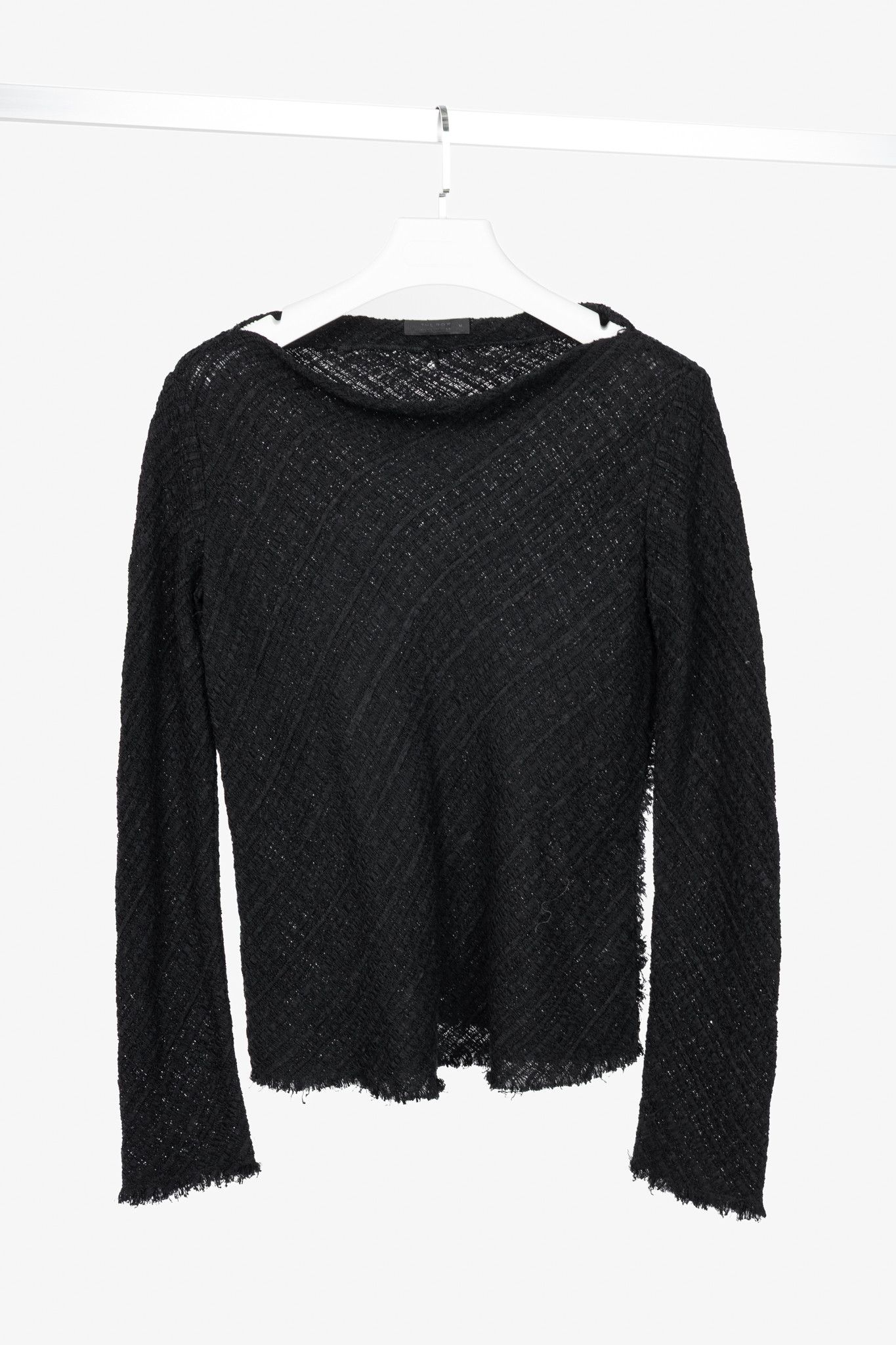 The Row The Row Black Woven-Knit Fringe Sweater Size M / US 6-8 / IT 42-44 - 1 Thumbnail
