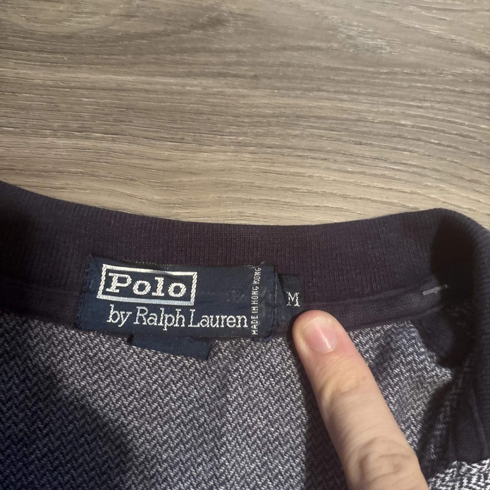 Polo Ralph Lauren Polo Ralph Lauren Vintage Polo Navy/White Striped Shirt Med Size US M / EU 48-50 / 2 - 4 Thumbnail