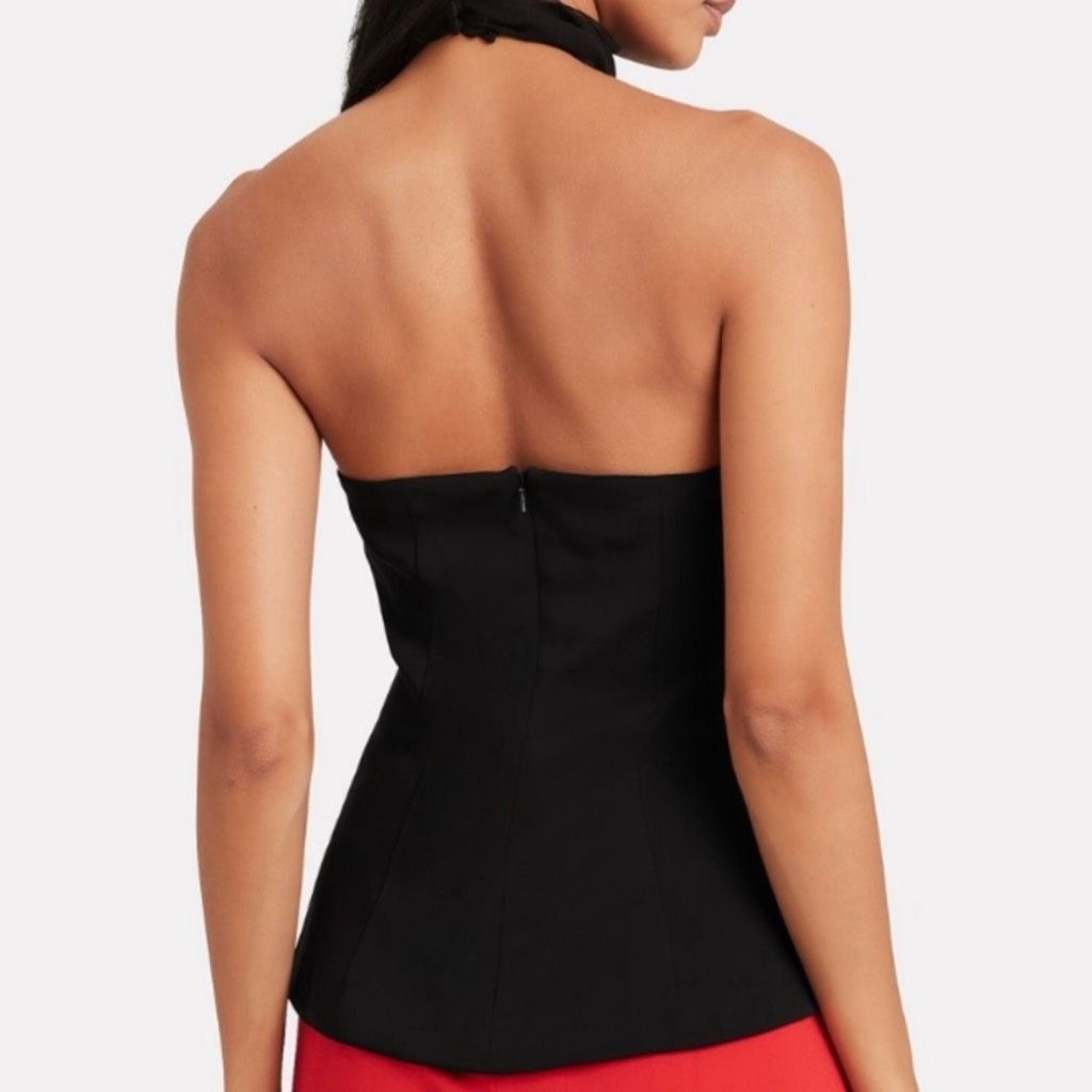 Other CUSHNIE Blouse Chiffon Halter Neck Open Back Black Top Size Size XS / US 0-2 / IT 36-38 - 7 Thumbnail