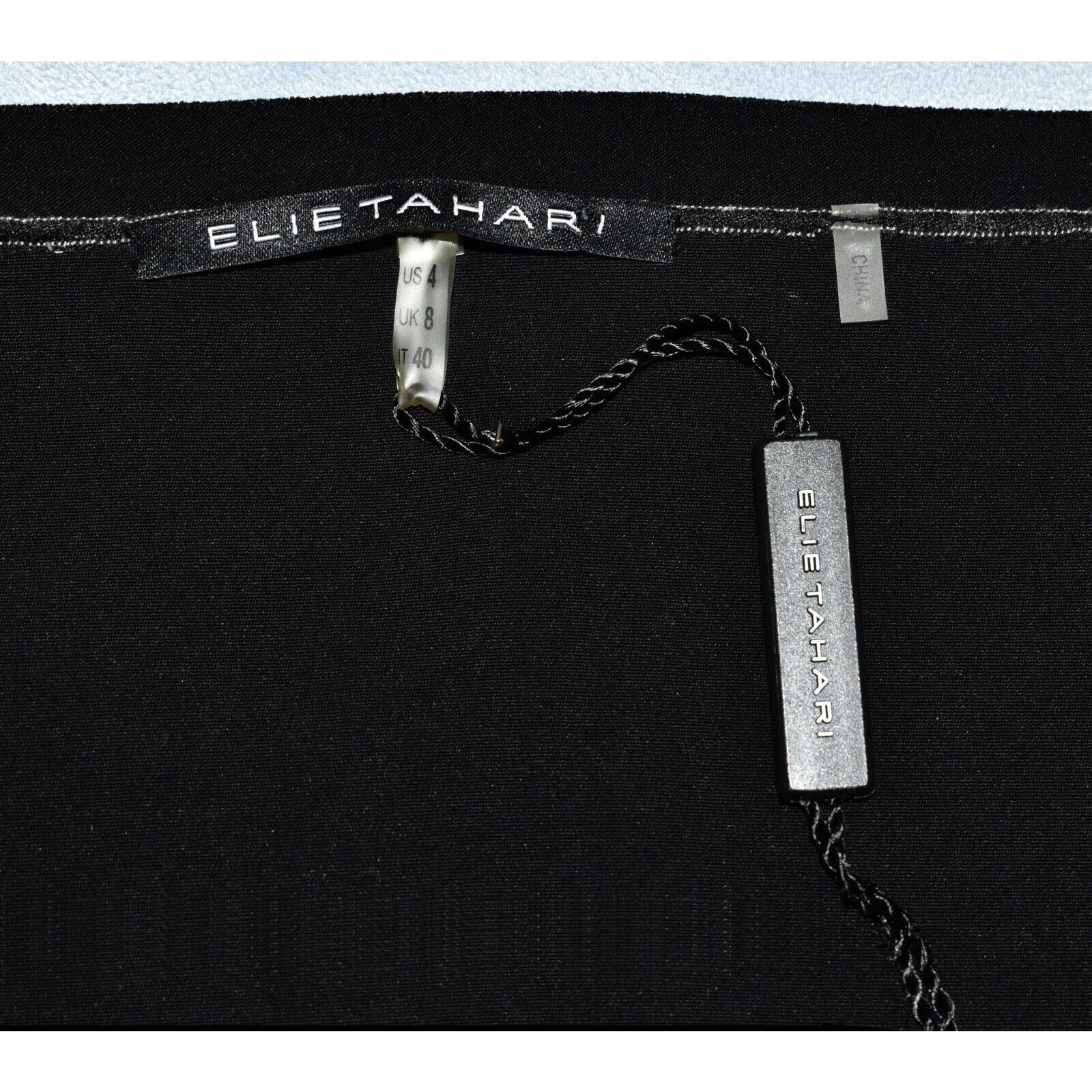 Elie Tahari A8 NEW ELIE TAHARI Orange Black Colorblock Panels Dress Sz 4 Size S / US 4 / IT 40 - 5 Thumbnail
