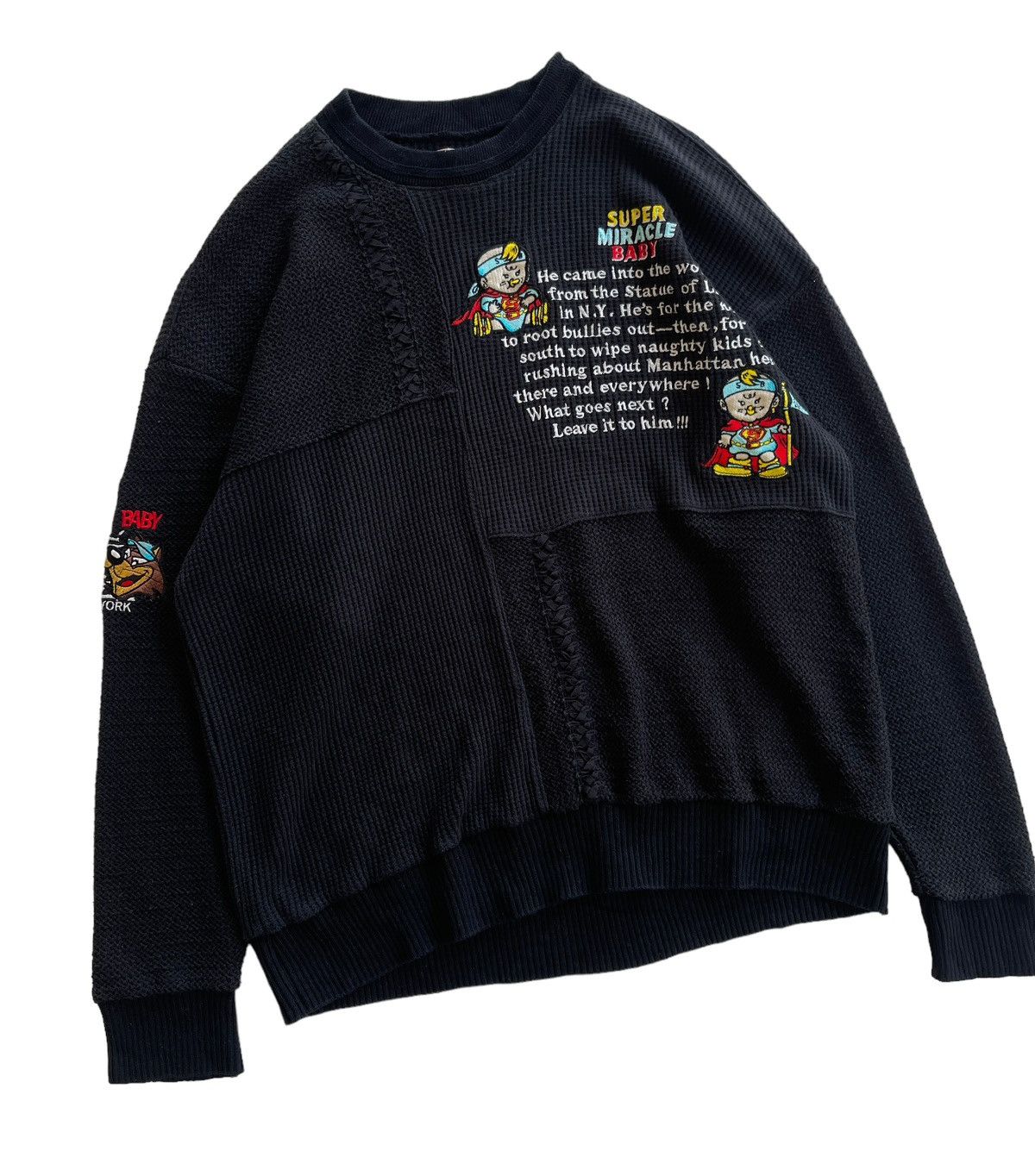 Japanese Brand Vintage Super Miracle Baby Hybrid Sweater Size US L / EU 52-54 / 3 - 7 Thumbnail