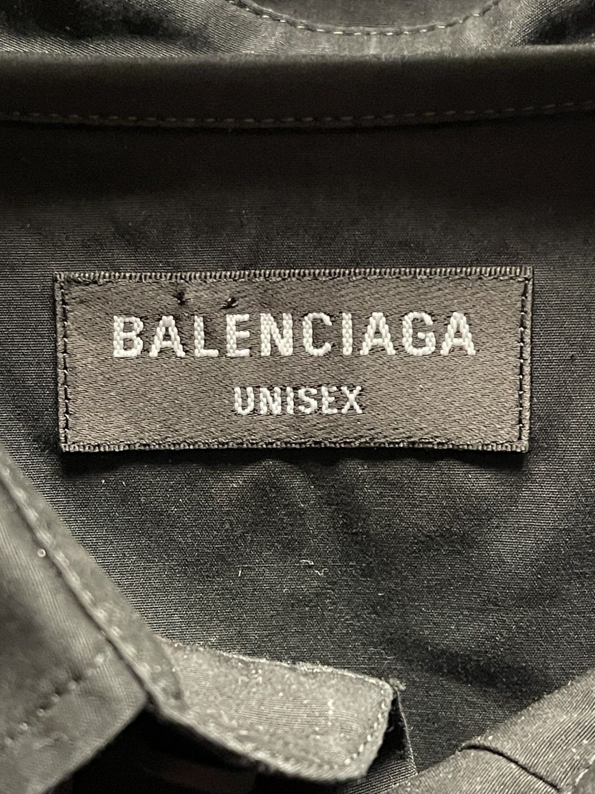 Balenciaga Size M/39EU - Balenciaga Men’s Dress Shirt Black Logo Collar Size US M / EU 48-50 / 2 - 7 Thumbnail