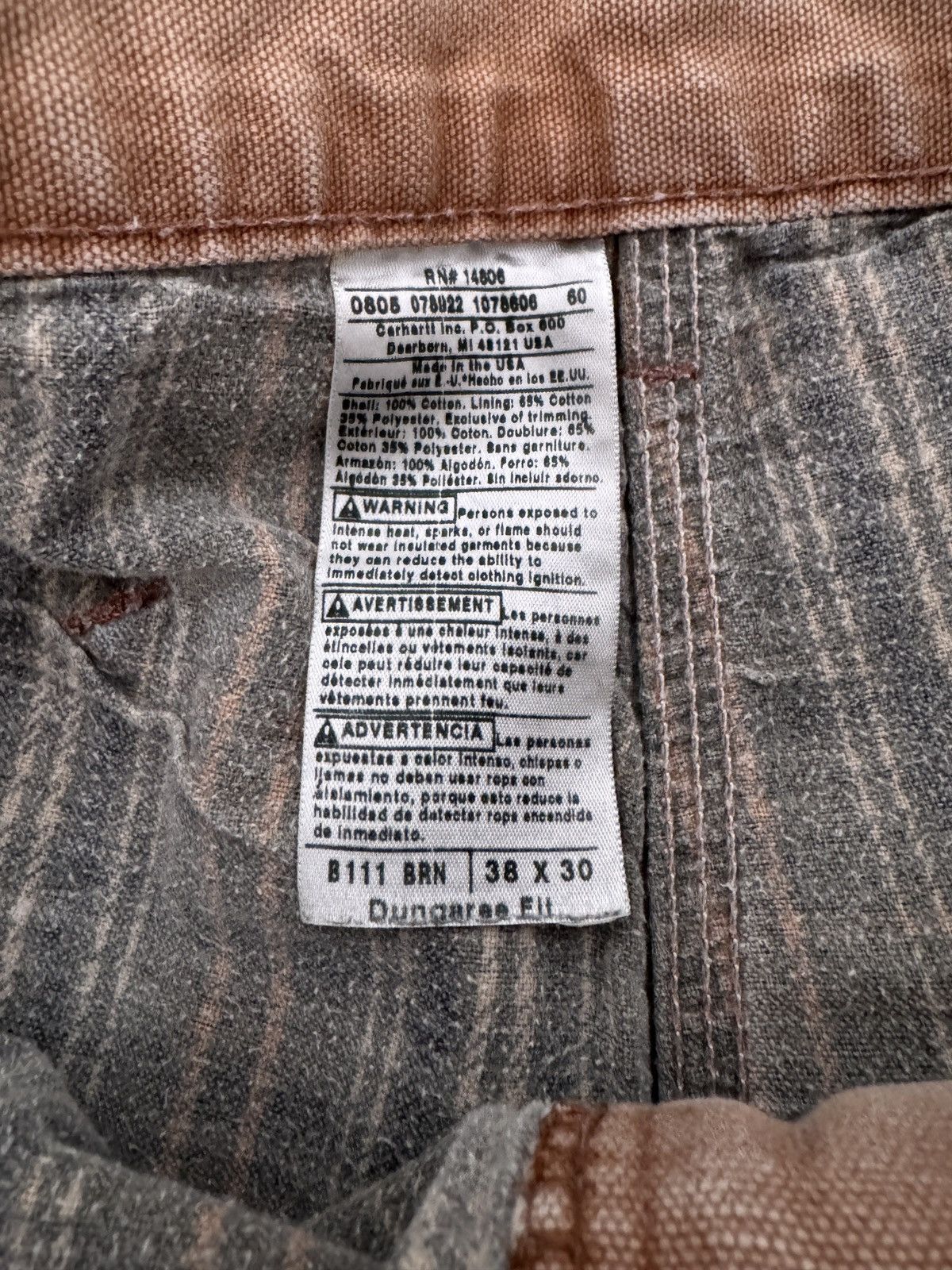 Carhartt vintage carhartt flannel lined carpenters Size US 38 / EU 54 - 2 Thumbnail