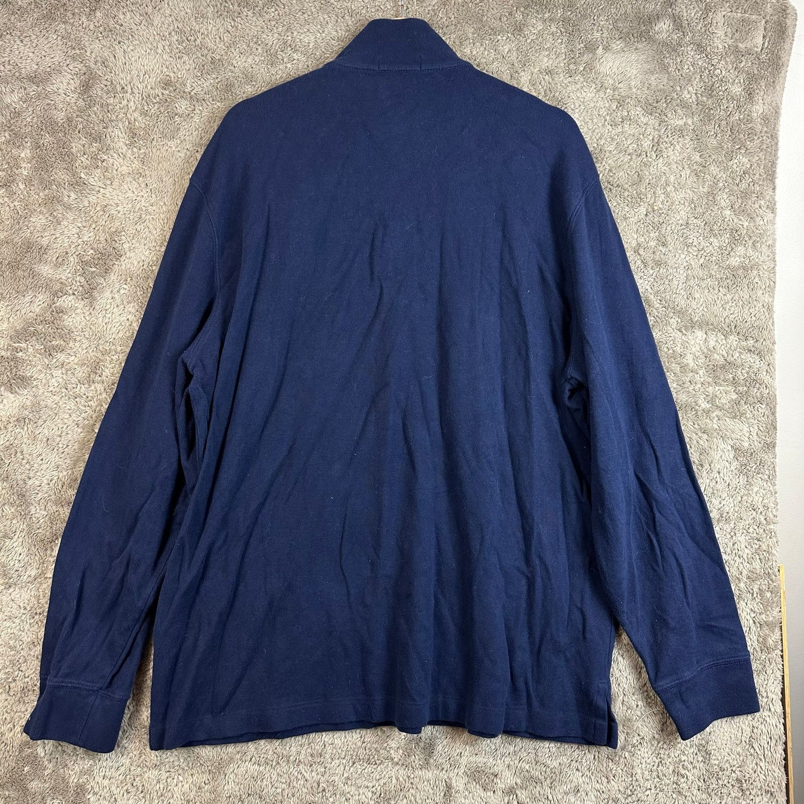 Polo Ralph Lauren Polo Ralph Lauren Estate Rib 1/4 Zip Pullover Blue Red Horse Size US XL / EU 56 / 4 - 2 Thumbnail