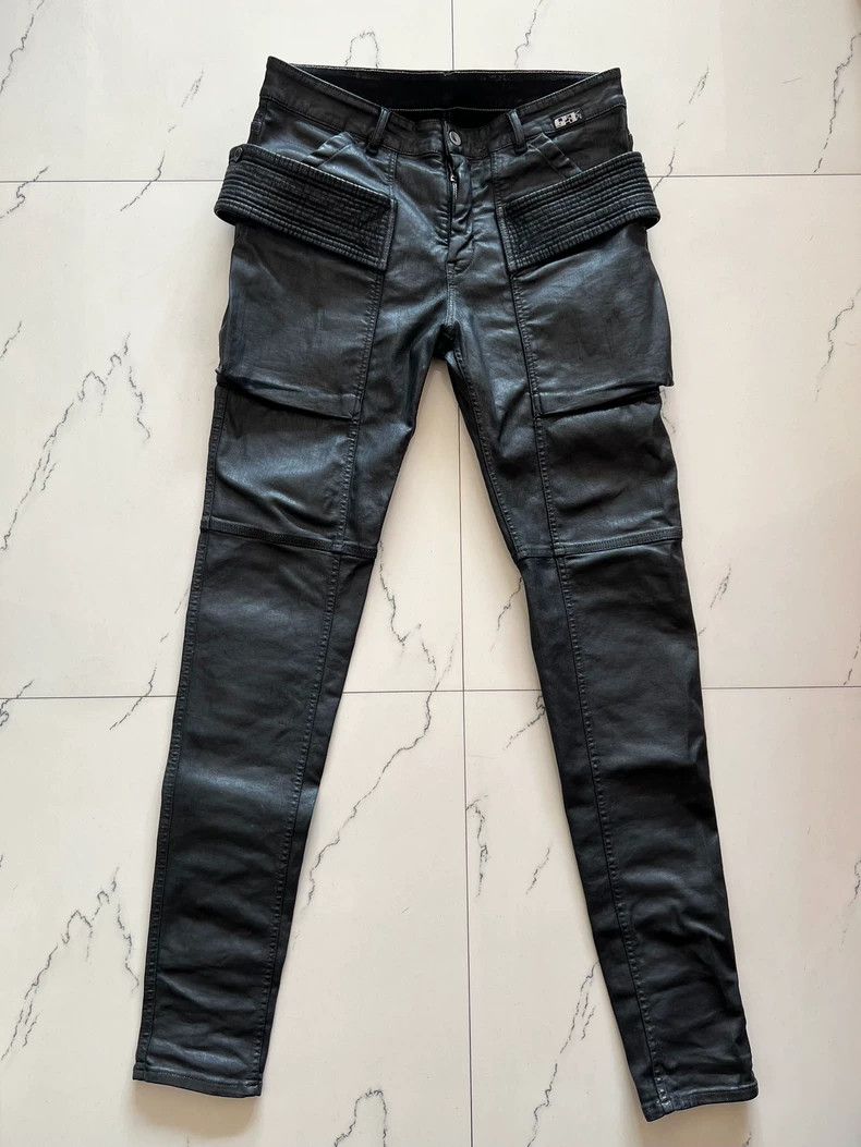 Rick Owens Drkshdw Rick Owens Drkshdw Waxed Cargo Pants - dmc Size US 30 / EU 46 - 1 Thumbnail