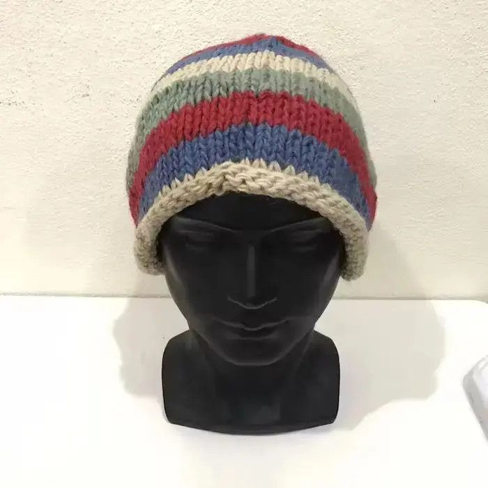 Japanese Brand Japanese Brand Multicolour Knit Beanie Hat Size ONE SIZE - 3 Thumbnail