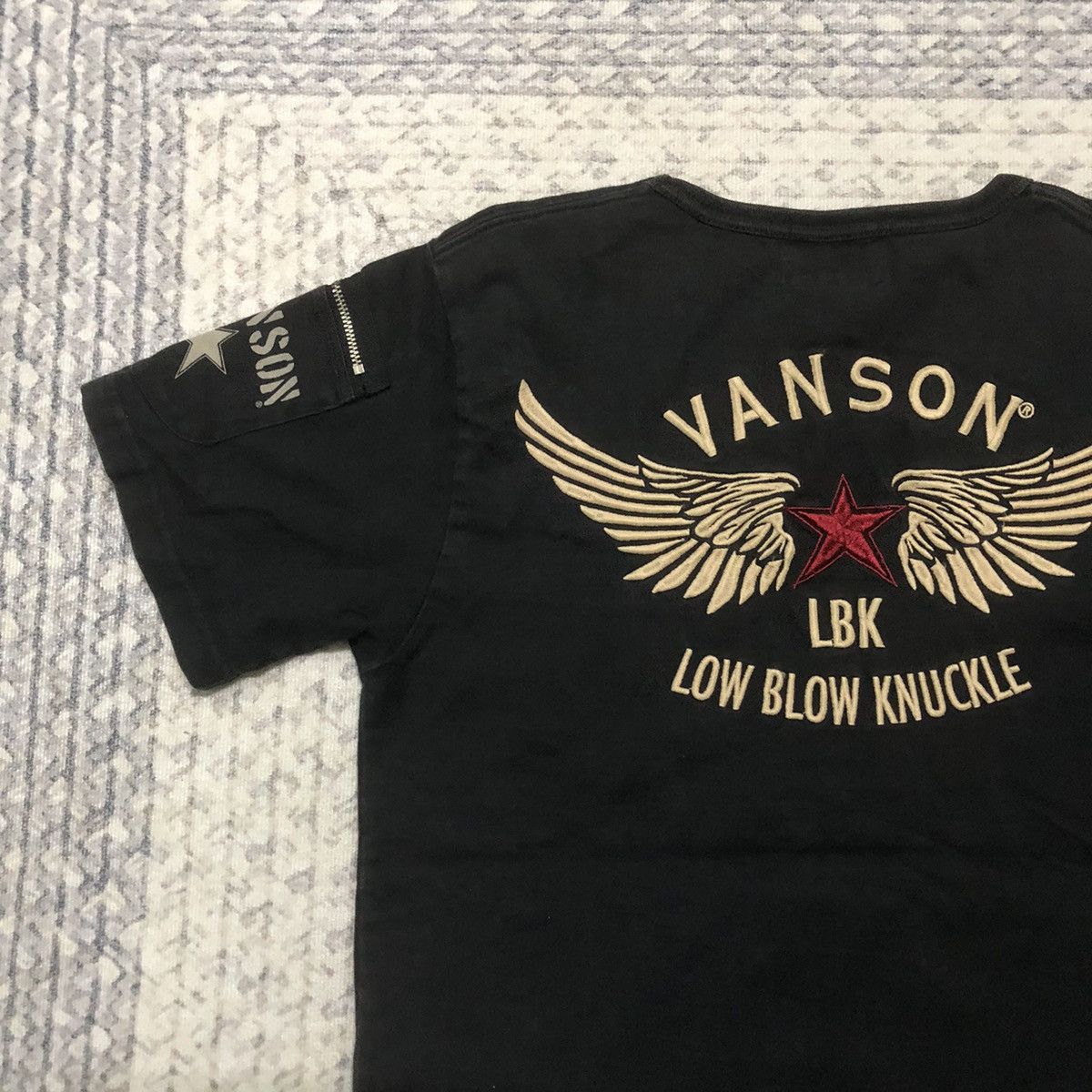 Japanese Brand × Seditionaries × Vanson Leathers Rare Sunfaded Vanson Cottons Camouflage Pocket Tees Size US XS / EU 42 / 0 - 10 Thumbnail