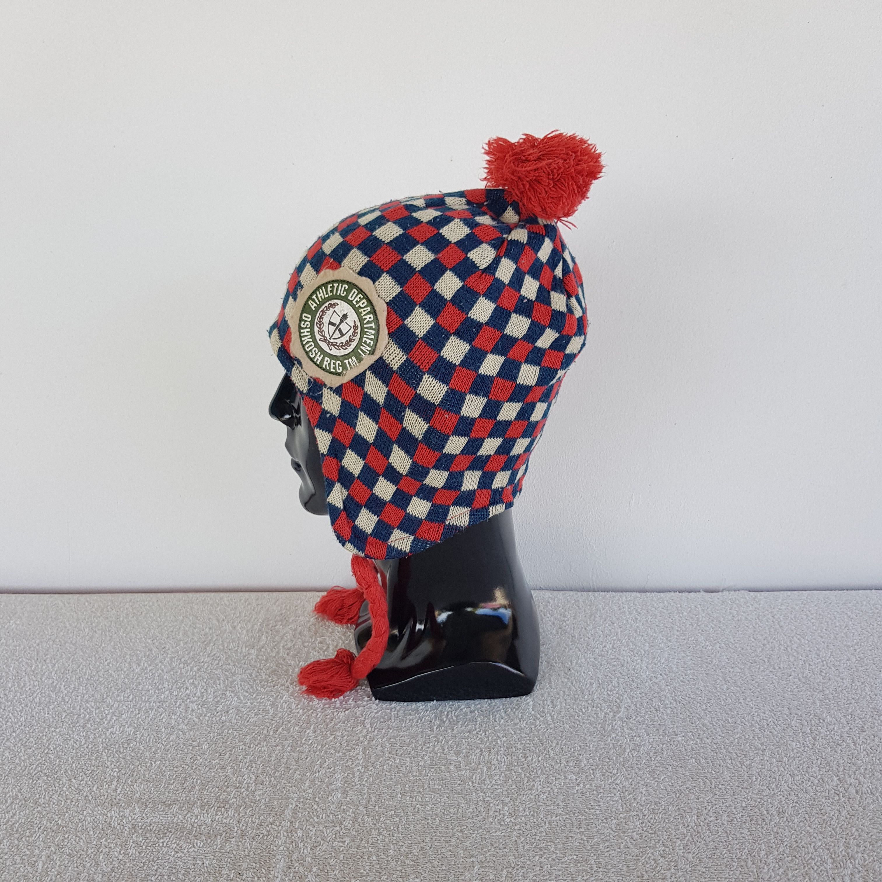 Oshkosh Vintage Oshkosh Earflap Checkered Board Beanie Snow Caps Hat Size ONE SIZE - 4 Thumbnail