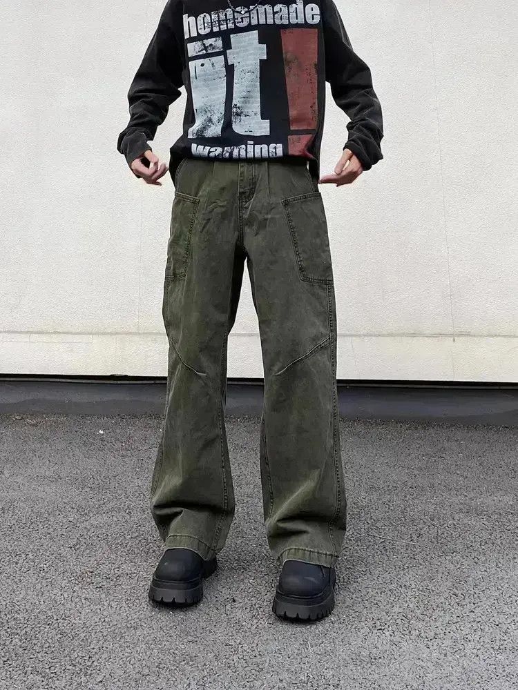Japanese Brand Retro loose fitting straight leg casual pants Size US 32 / EU 48 - 4 Thumbnail