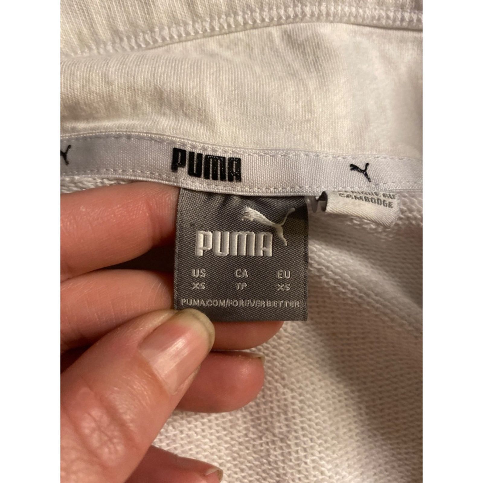 Puma Puma White Half Zip Pullover Sweatshirt XS Athleisure Cozy Size XS / US 0-2 / IT 36-38 - 3 Thumbnail
