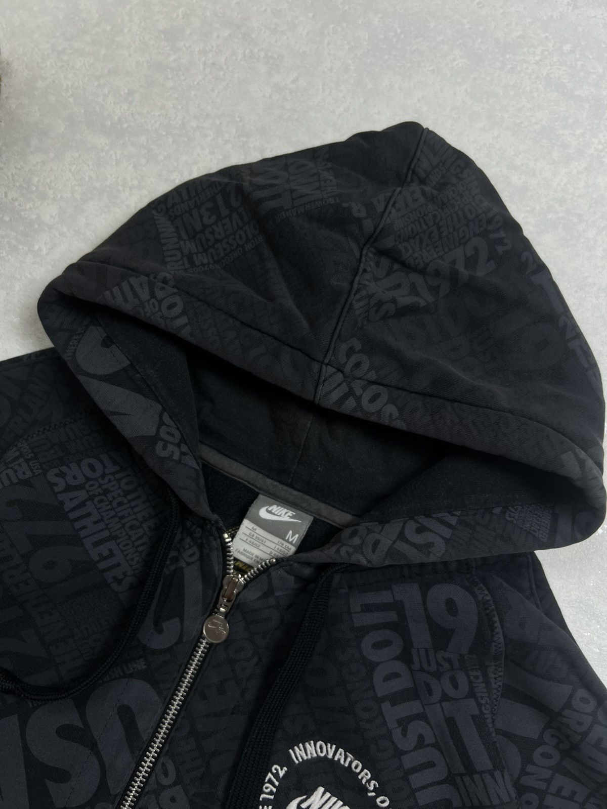Nike 00s Nike Air Vintage Y2K Drill Oversized Retro Zip Hoodie Size US M / EU 48-50 / 2 - 5 Thumbnail