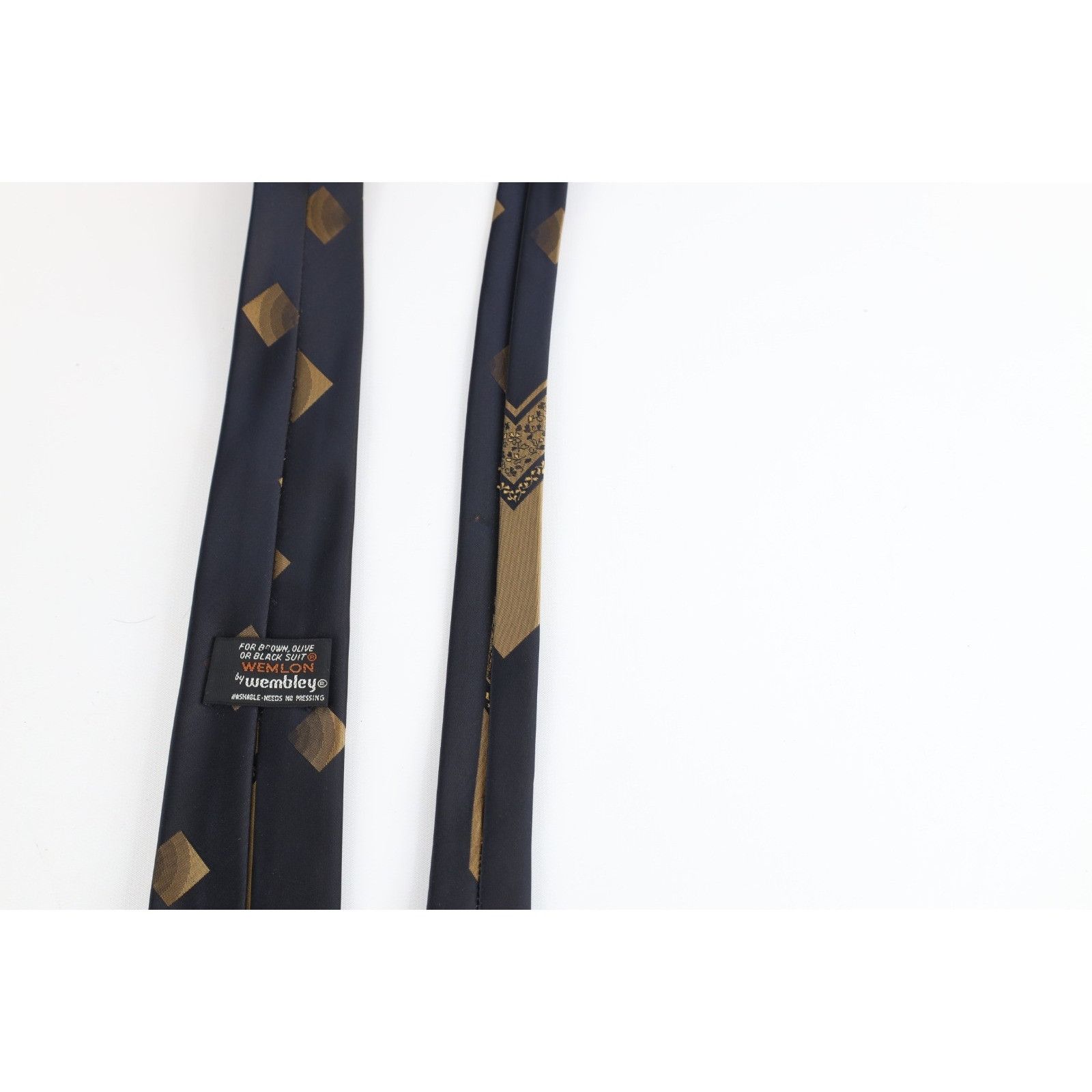 Vintage Vintage 60s 70s Rockabilly Silk Flower Skinny Neck Tie Size ONE SIZE - 5 Thumbnail