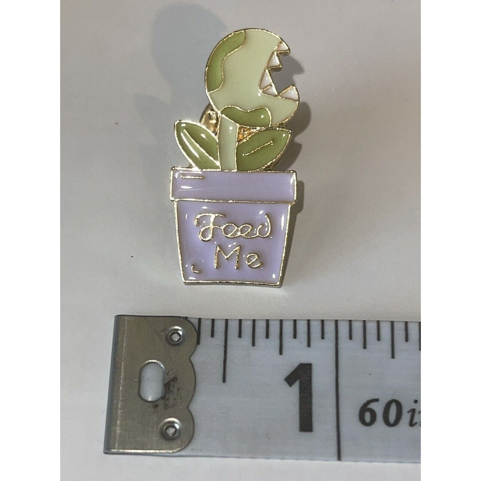 Other Feed Me Venus Fly Trap Halloween Horror Pin Brooch Size ONE SIZE - 1 Preview