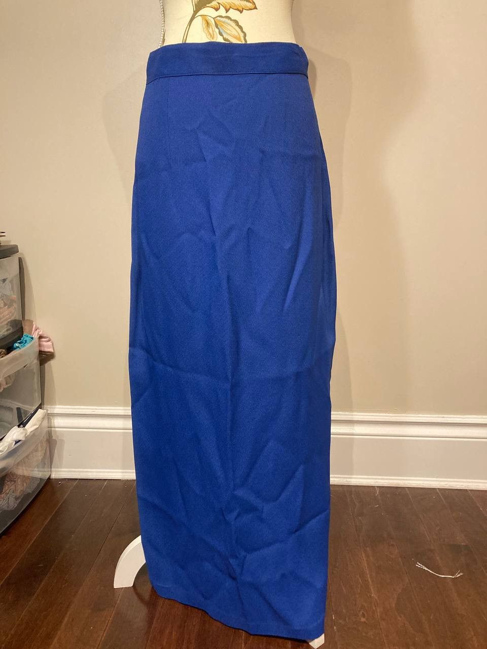 Vintage Vintage blue midi pencil skirt Size 28" / US 6 / IT 42 - 1 Thumbnail
