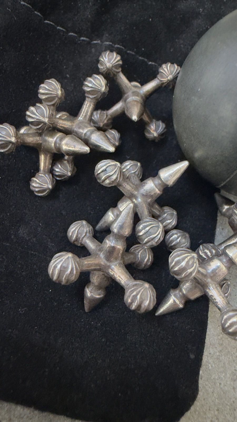 Chrome Hearts RARE!!!Chrome Hearts Silver Jacks Game Set Size ONE SIZE - 2 Thumbnail