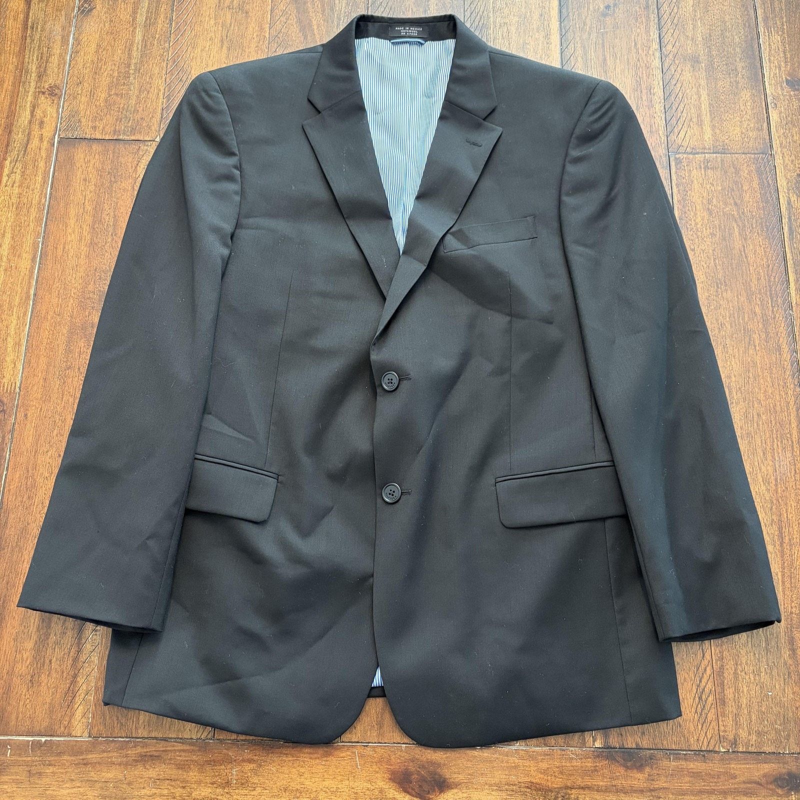 Tommy Hilfiger Tommy Hilfiger Blazer Mens 42S Black Wool Suit Jacket Size 42S - 2 Thumbnail