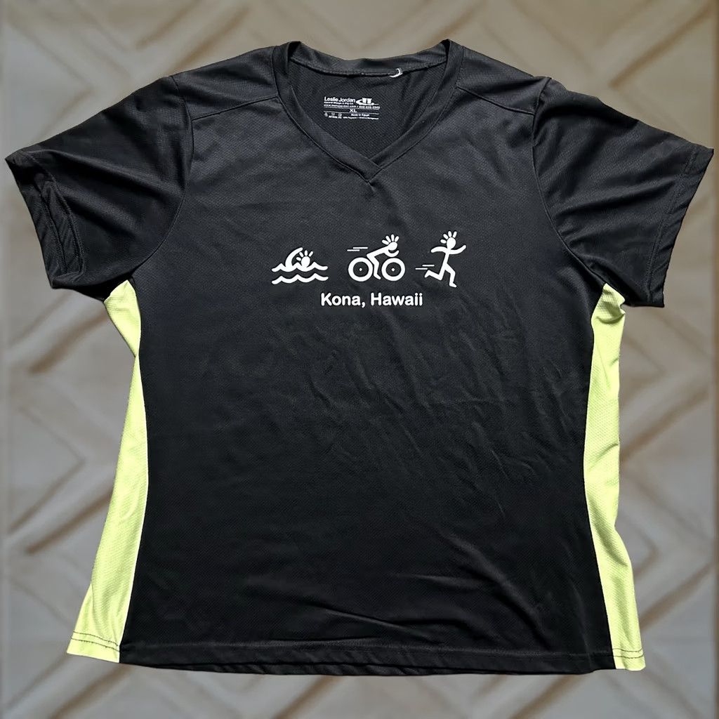 Swims Kona Hawaii Triathlon Shirt Womens V-Neck XL Black Bike Activewear Size XL / US 12-14 / IT 48-50 - 1 Thumbnail