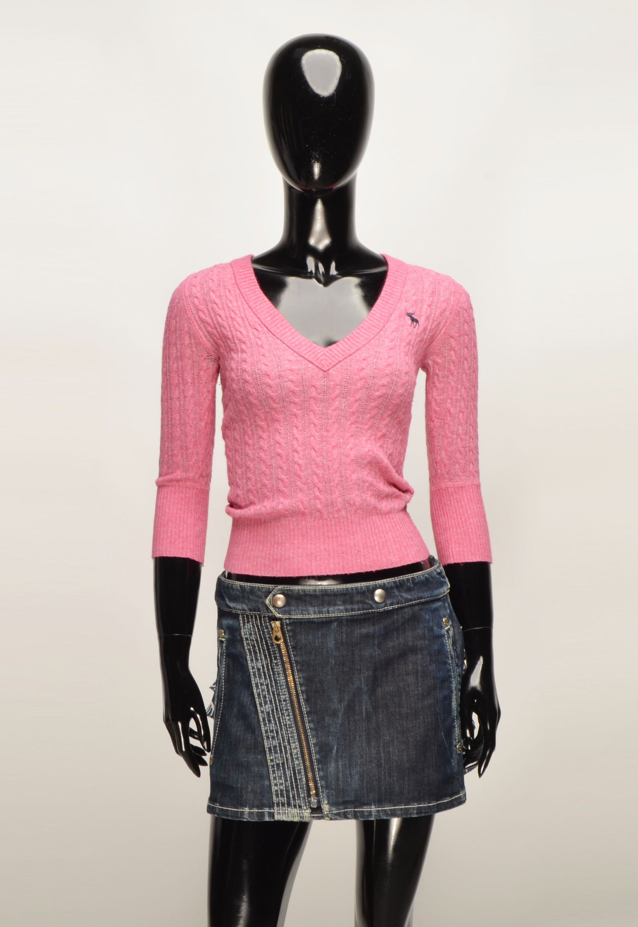 Abercrombie & Fitch Abercrombie & Fitch Y2K Angora Rabbit Blend Babydoll Jumper Size S / US 4 / IT 40 - 1 Thumbnail