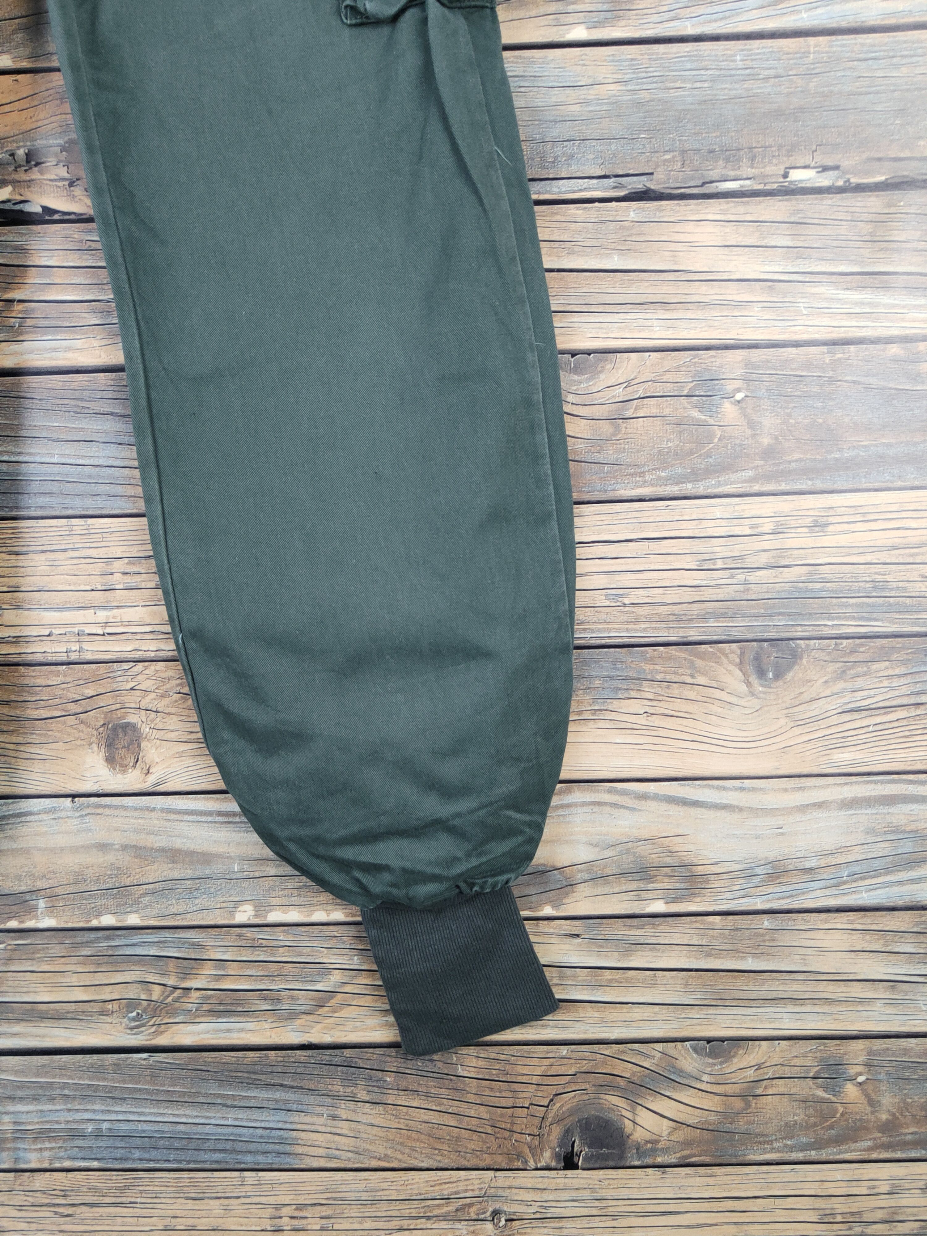 Japanese Brand DL Blue Brain Dark Green Multipocket Joggers #2398 Size 27" / US 4 / IT 40 - 6 Thumbnail