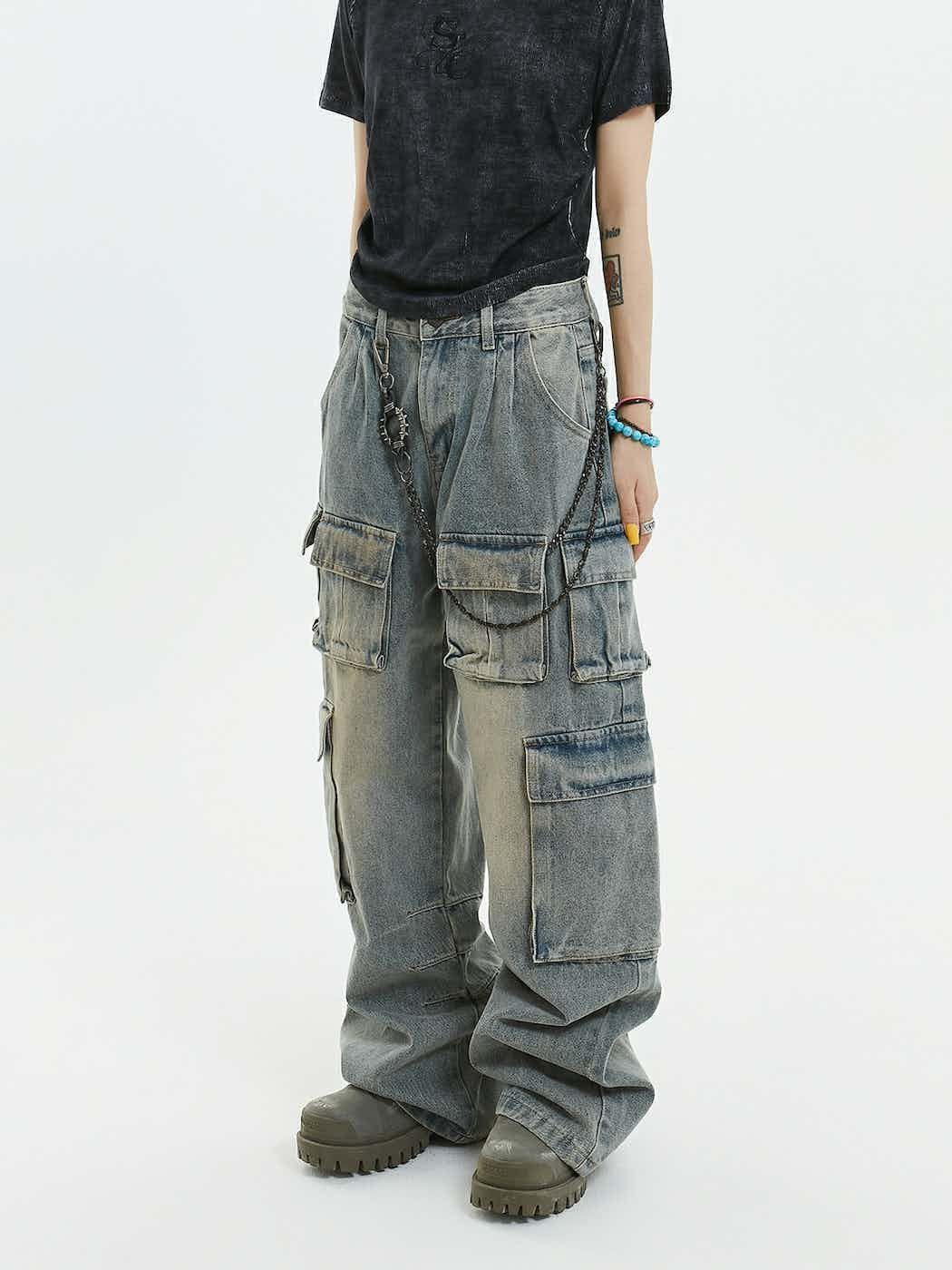 distressed skate hiphop baggy pants