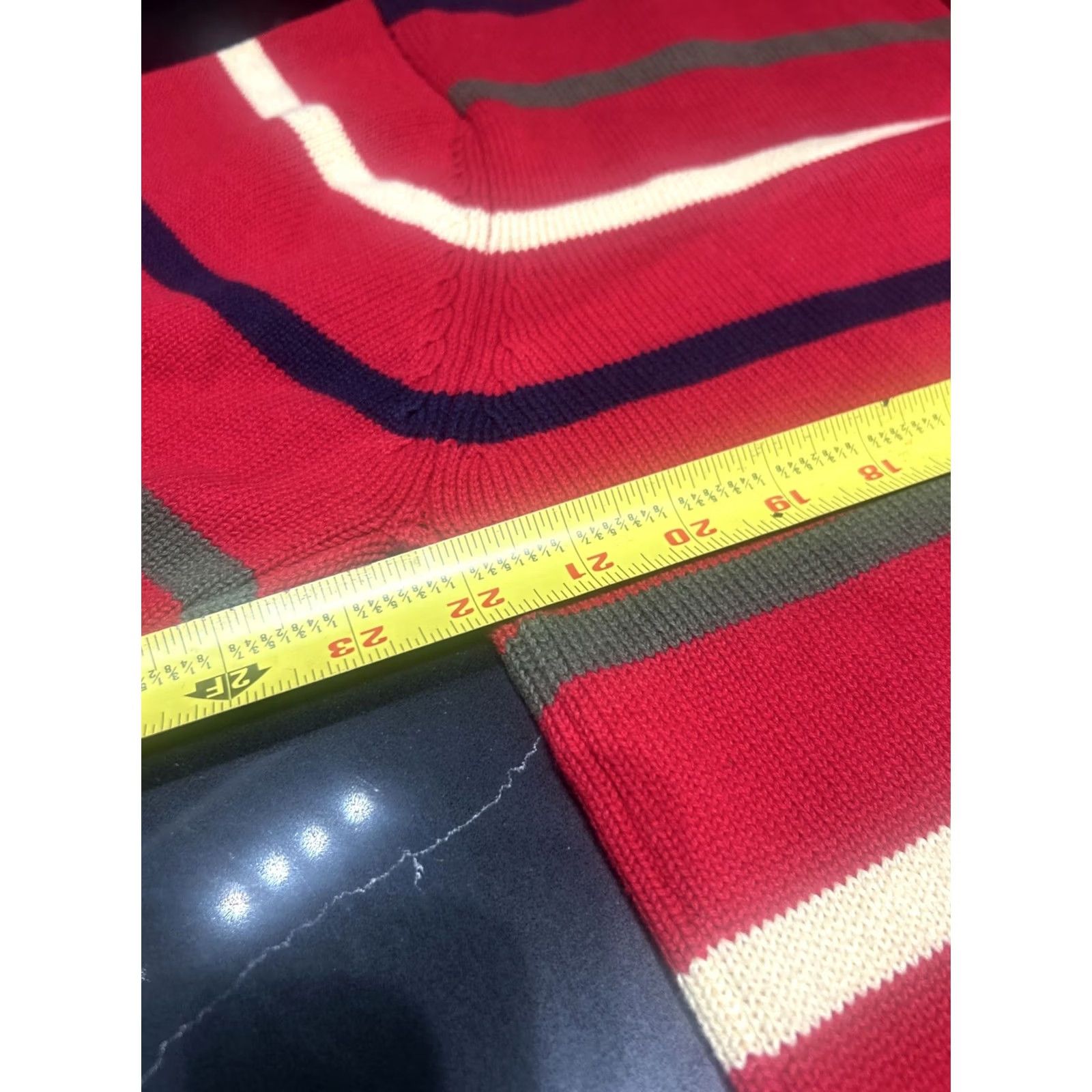 Paul & Shark VINTAGE Paul & Shark Red Striped Knit Sweater Size M Men Pullover 1/4 Zip Logo Classic Knitwear Size US M / EU 48-50 / 2 - 6 Thumbnail