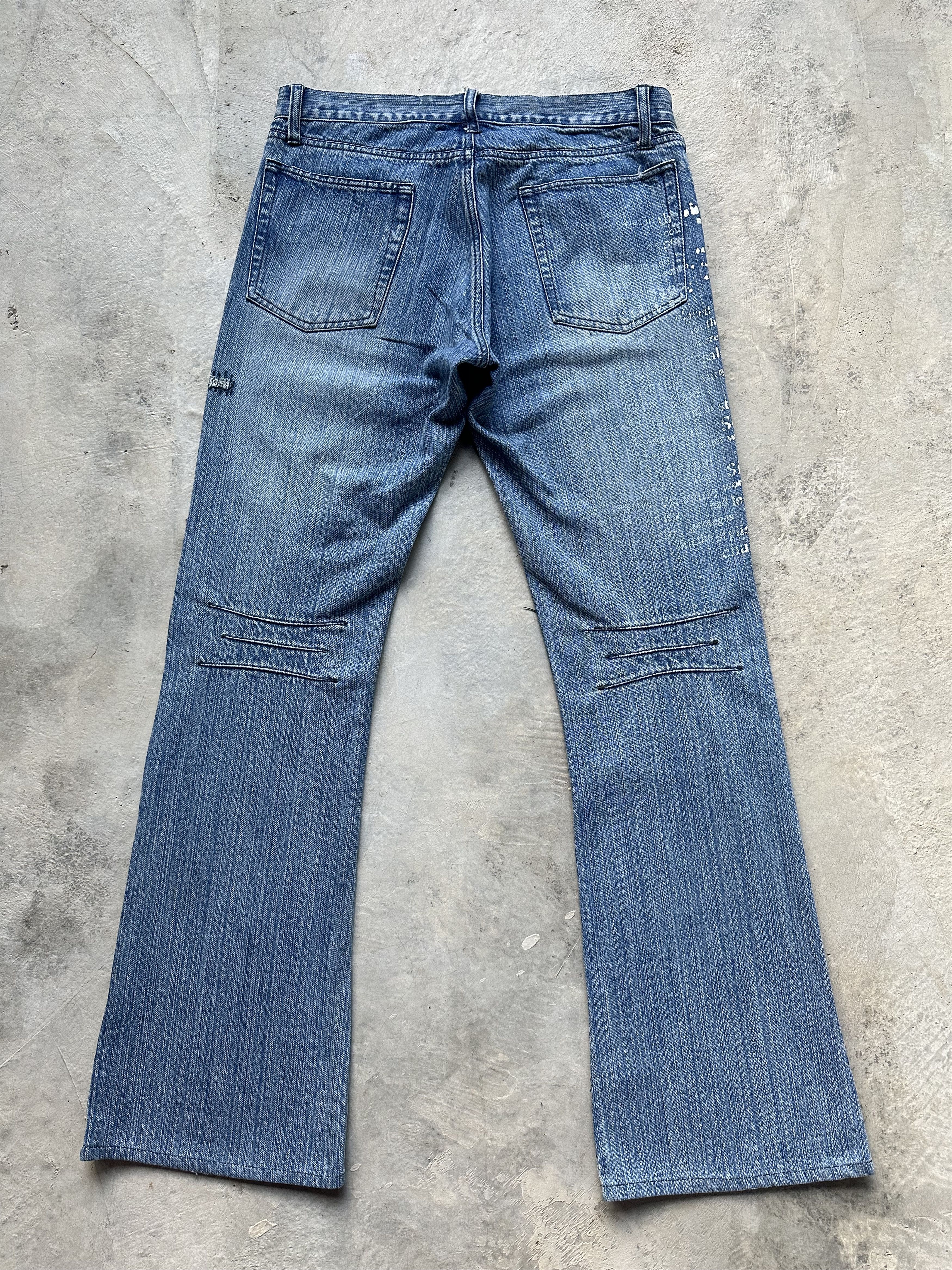 If Six Was Nine Differency by Rupert Edge Mud Paint Patchwork Denim Jeans Size US 30 / EU 46 - 3 Thumbnail