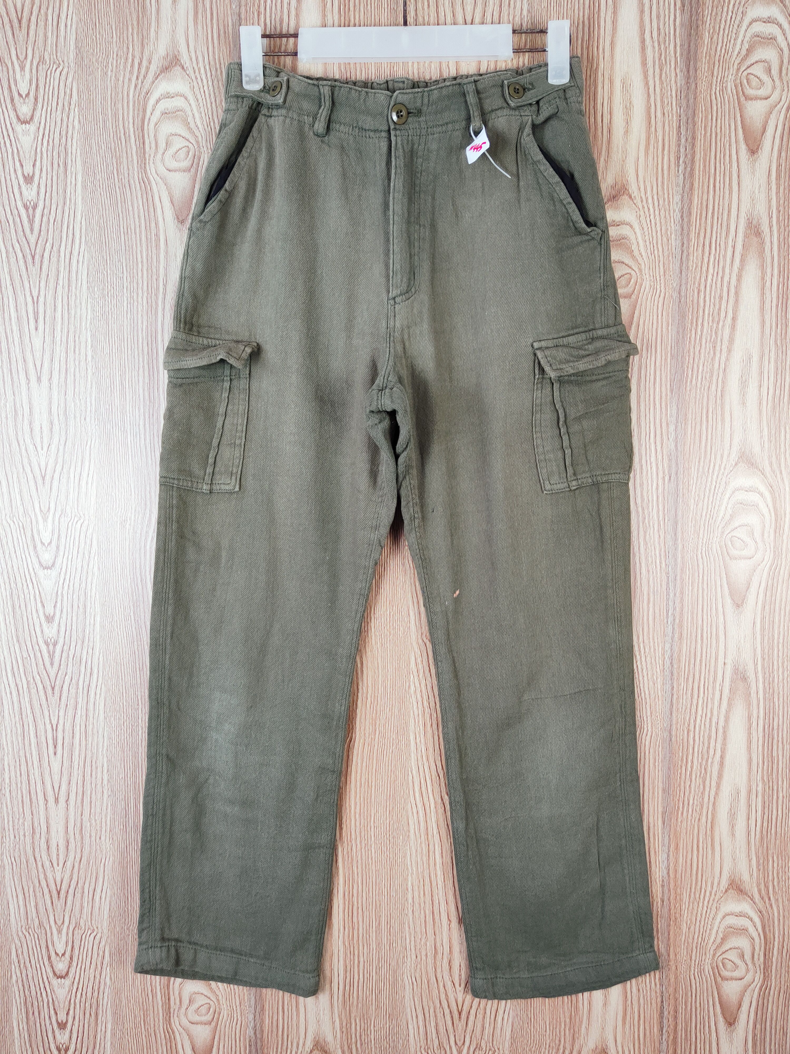 Live in Comfort Green Multipocket Cargo Pants #W445