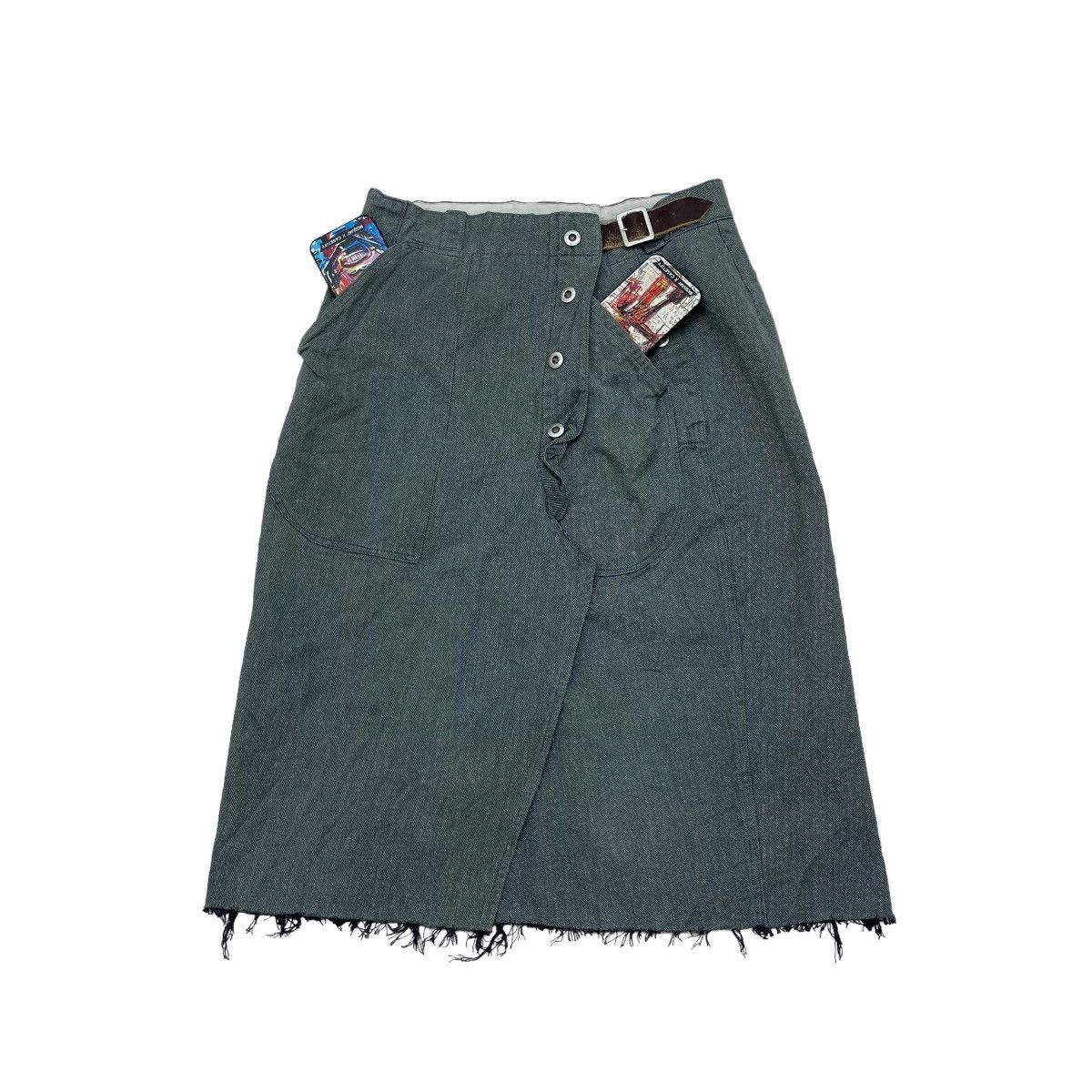 CIVARIZE Rare ROE Made In Japan Unisex Denim Skirt Size 32" / US 10 / IT 46 - 2 Thumbnail