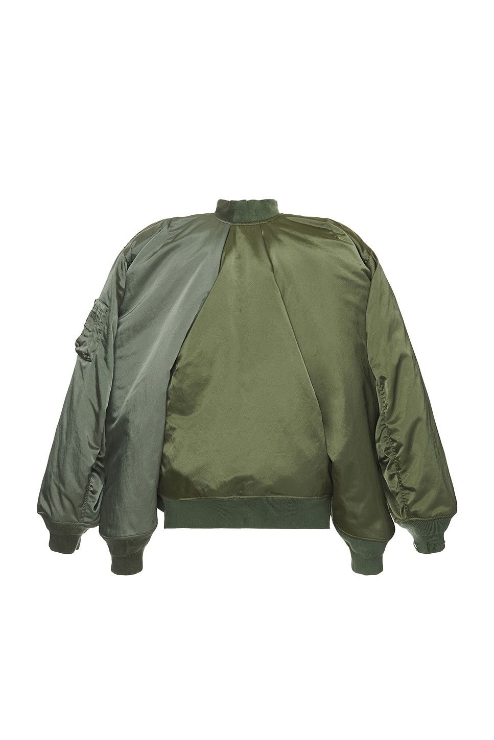 Balenciaga o1tr1nto1025 Double Sleeve Bomber Jacket in Military Khaki Size US S / EU 44-46 / 1 - 2 Thumbnail