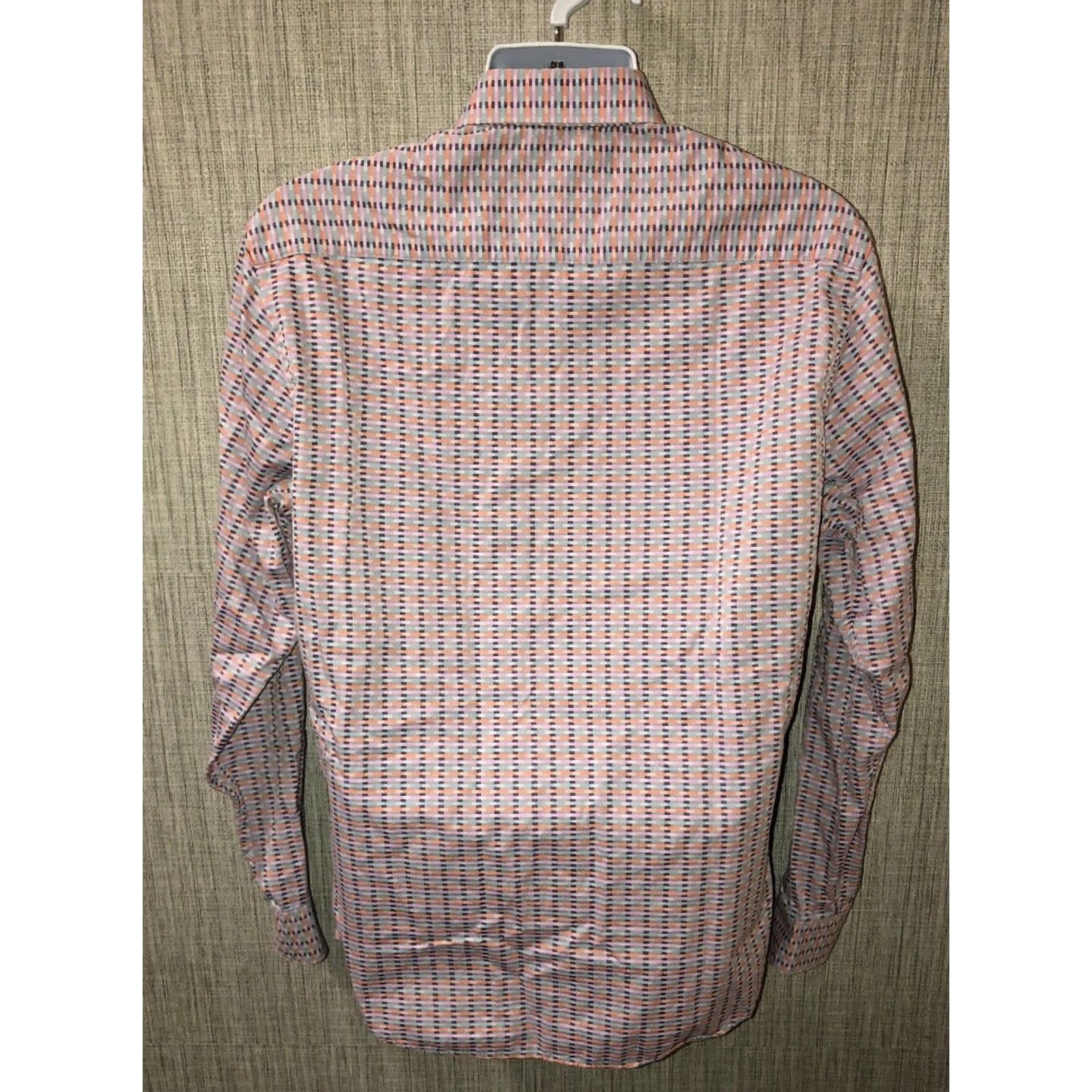 BUGATCHI Bugatchi Uomo Shirt Long Sleeve Button Front Shaped Fit L Multicolor Mens Size US L / EU 52-54 / 3 - 5 Thumbnail