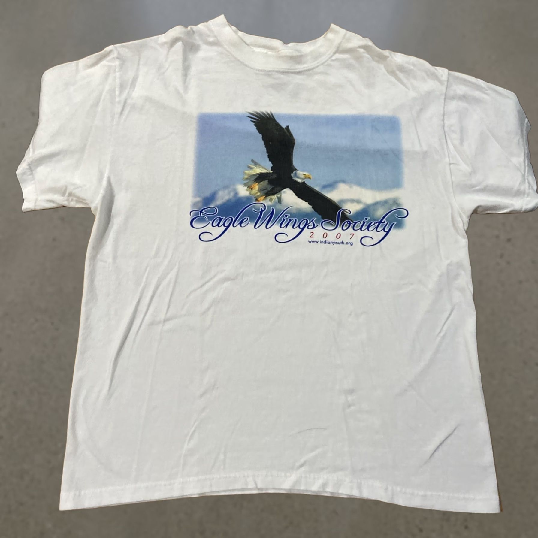 Gildan Vintage Gildan The Mountain Nature Shirt Eagle Logo T-Shirt Short Sleeve Cotton Blue Regular Adult L Mens Size US L / EU 52-54 / 3 - 1 Thumbnail
