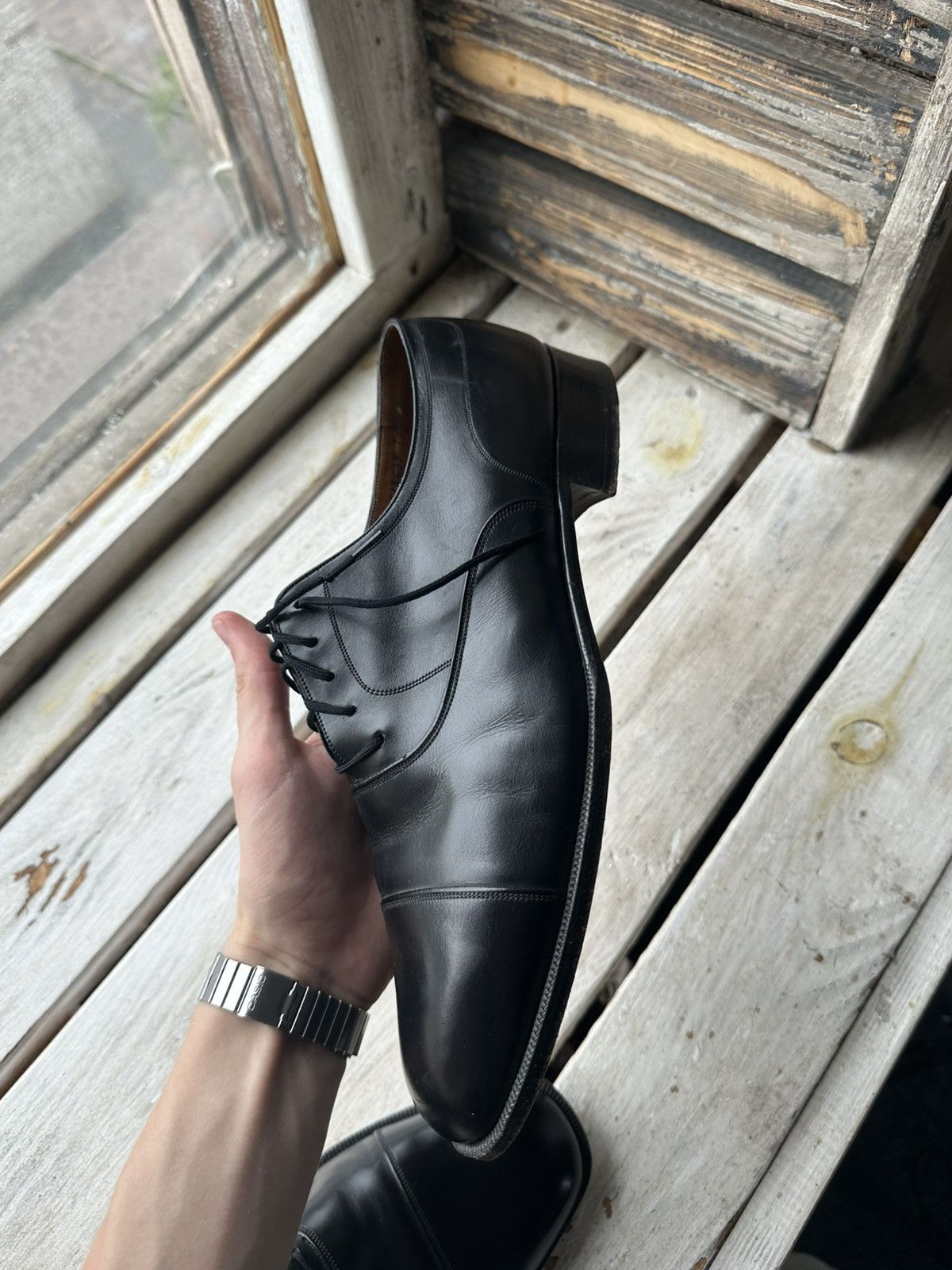 Bally LUXURY 🚨 BALLY VNTG SHOES MEN BLACK LUXURY SHELSEY RARE Size US 9 / EU 42 - 10 Thumbnail