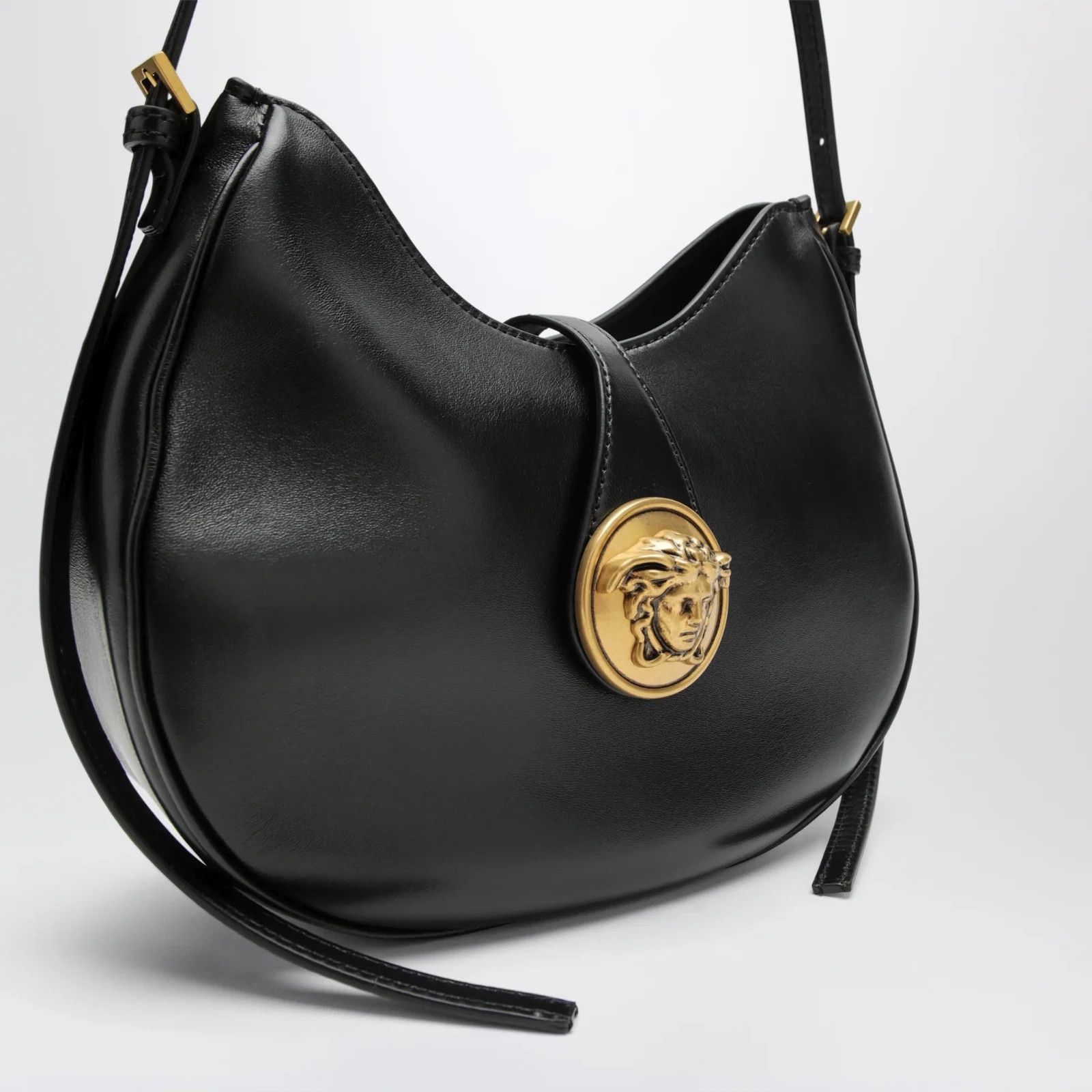 Versace VERSACE Emblème Black Nappa Hobo Bag New & Authentic Size ONE SIZE - 4 Thumbnail